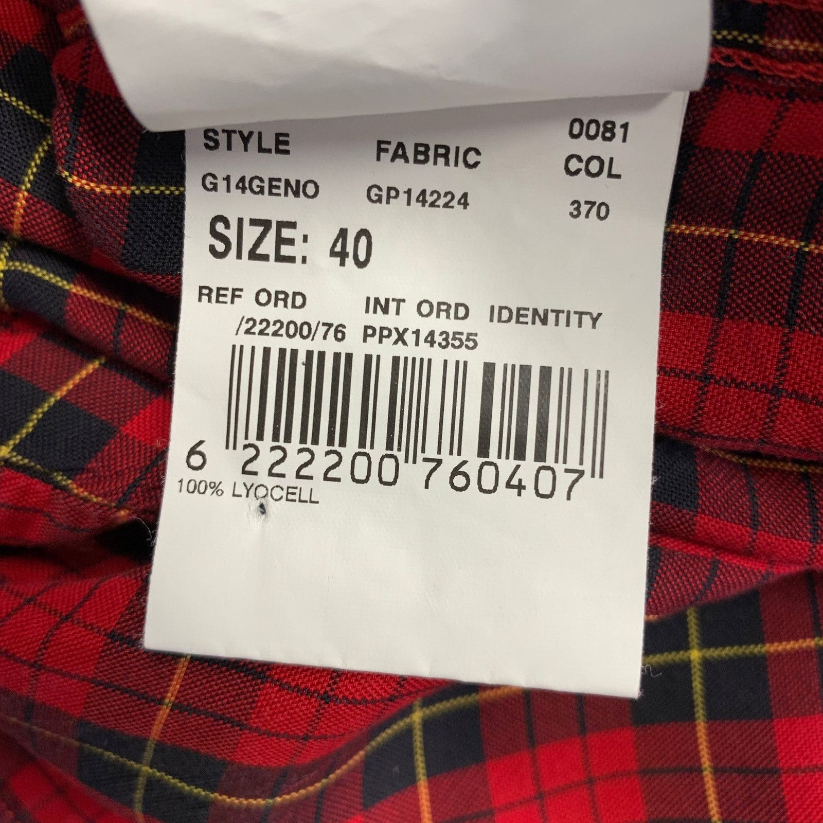 Other Size M Red Black Plaid Lyocell Button Up Long Sleeve Shirt Size US M / EU 48-50 / 2 - 6 Thumbnail