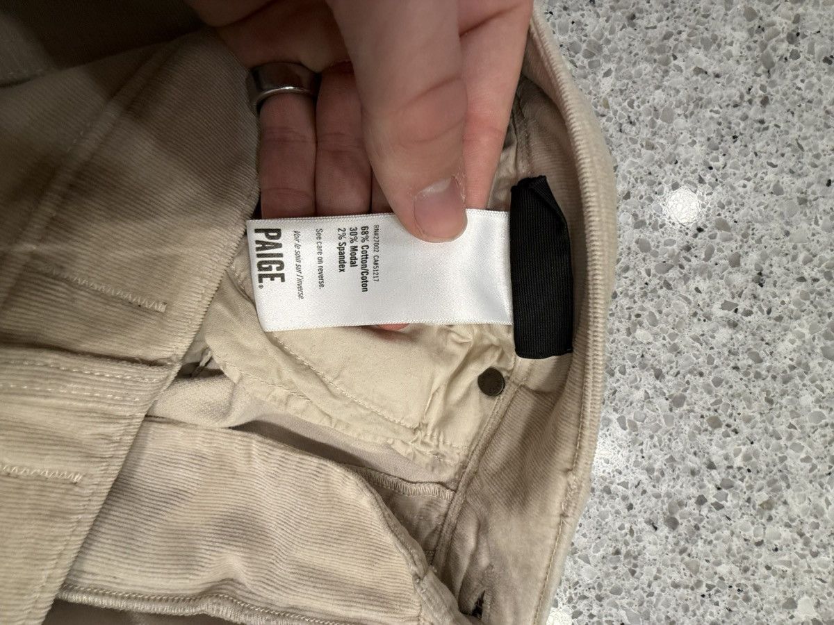 Paige Cream Paige Corduroy Pants Size US 32 / EU 48 - 5 Thumbnail