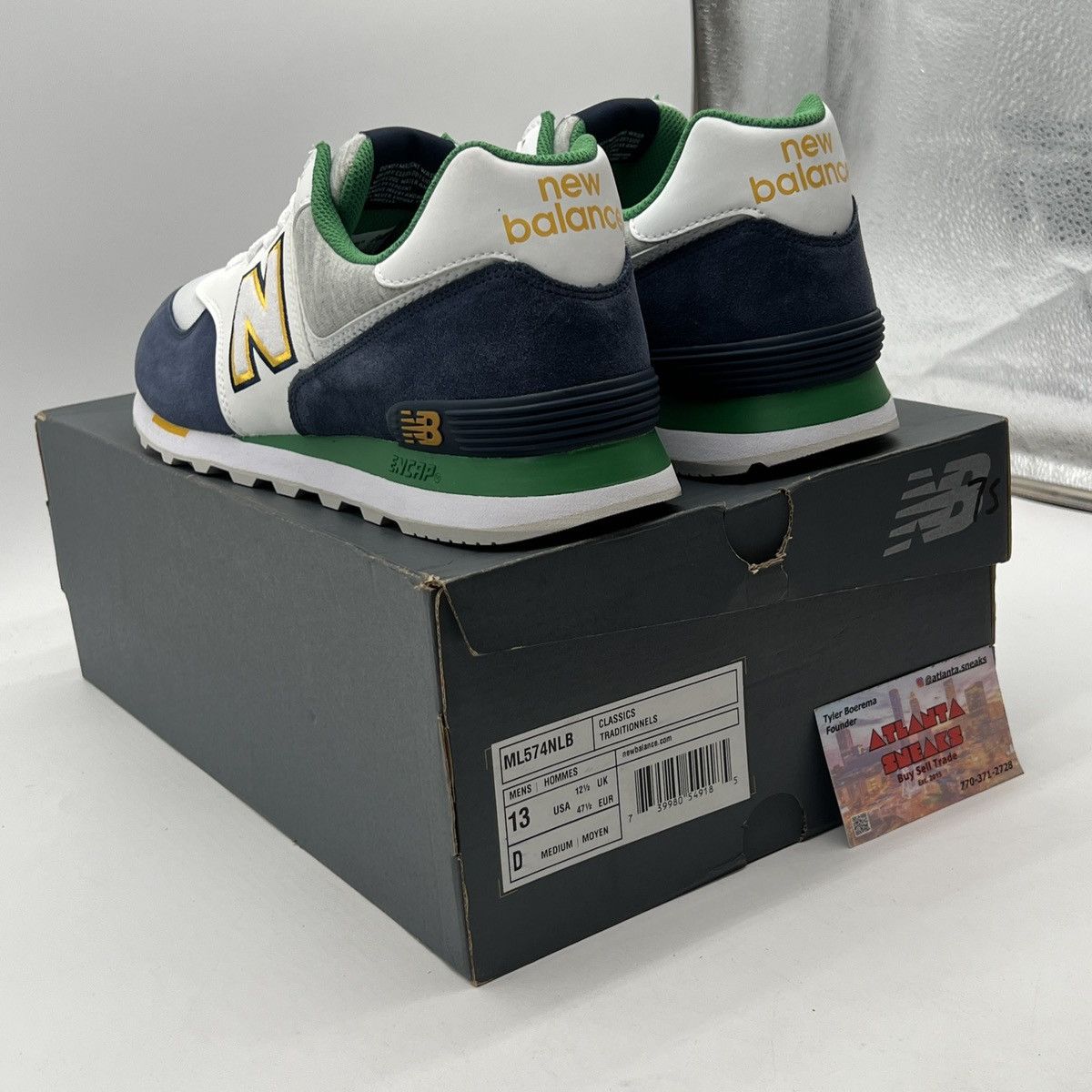 New Balance 574 varsity green indigo Size US 13 / EU 46 - 4 Thumbnail