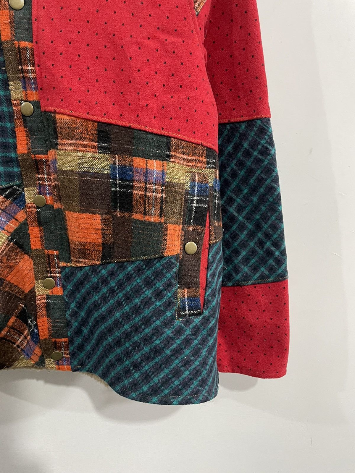 Kapital 2000s cube sugar patchwork wool Jacket Kapital style Size US M / EU 48-50 / 2 - 3 Thumbnail