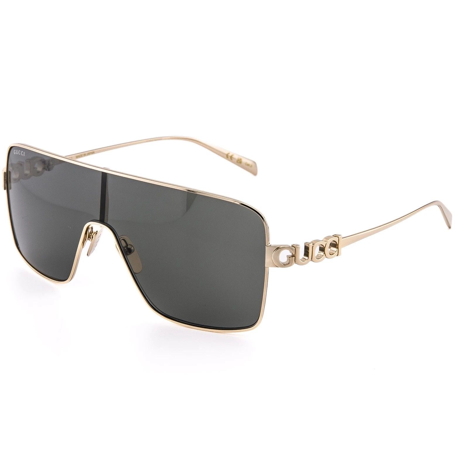 Gucci GUCCI 1936 Gg1936S Gold Black Logo Wrap Sunglasses 001 Size ONE SIZE - 7 Thumbnail