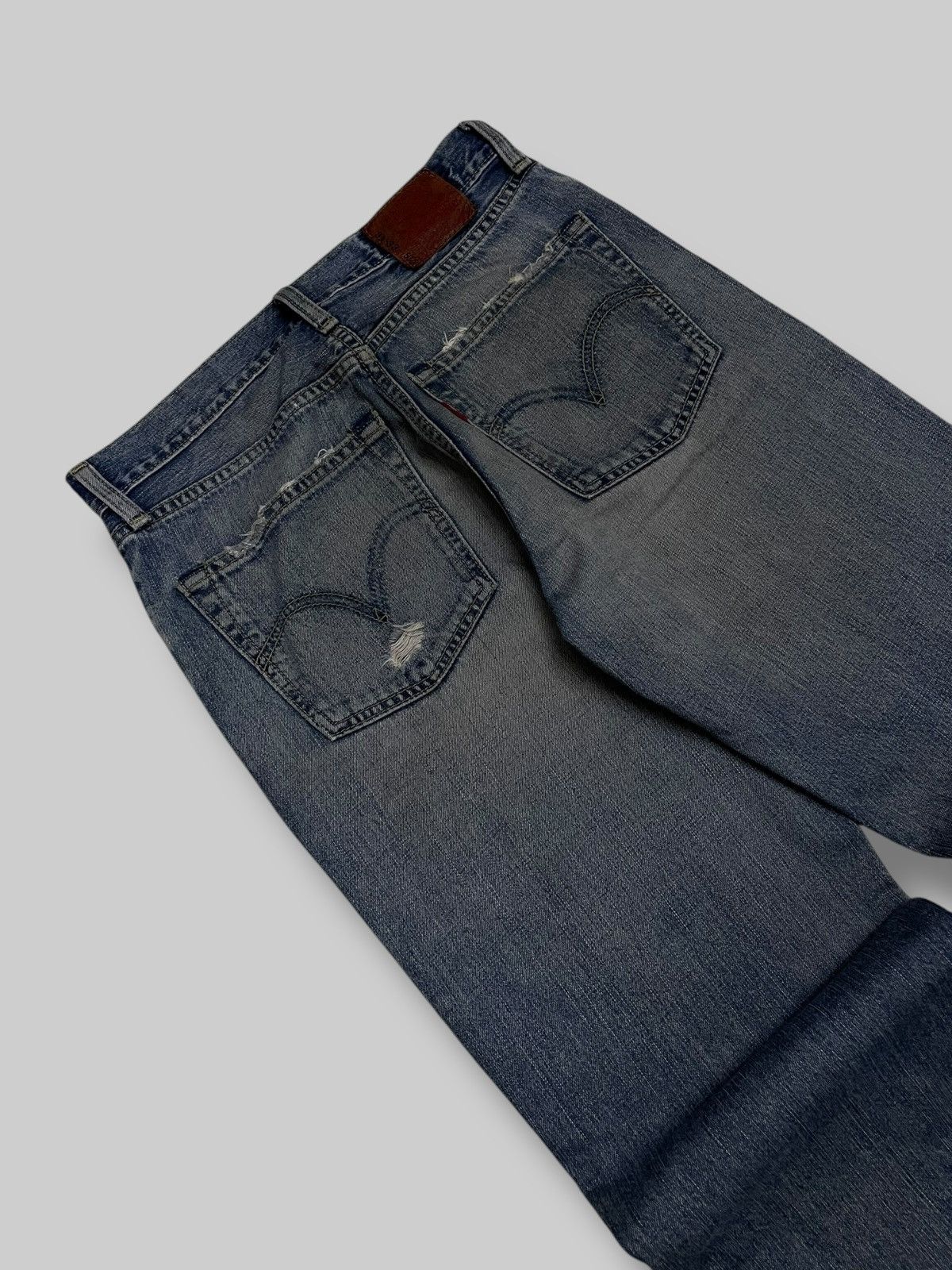 Levi's Vintage Clothing Vintage 1990s Designer Original Levis 502 Distressed Denim Size US 29 - 15 Thumbnail