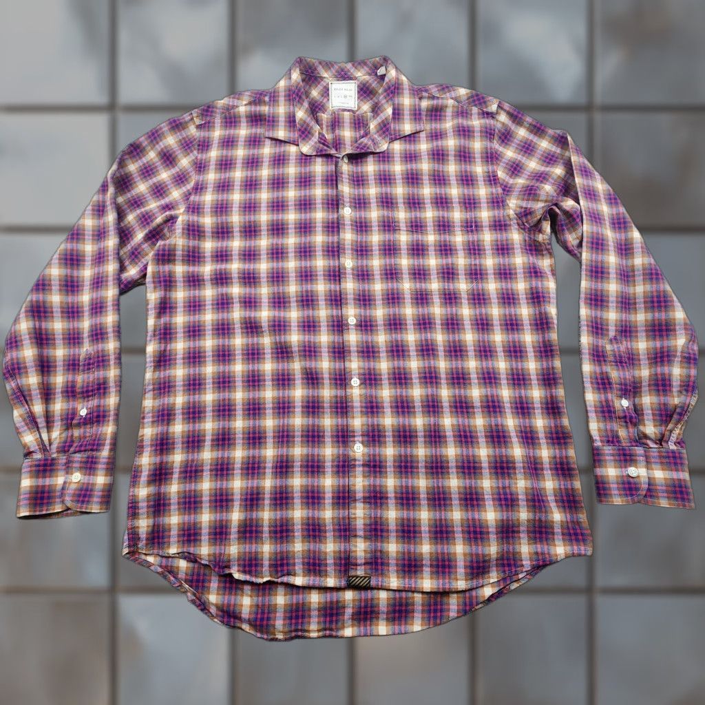 Billy Reid Billy Reid Shirt Mens XL Multicolor Plaid Button-Up Long Sleeve Standard Cut Size US XL / EU 56 / 4 - 1 Thumbnail