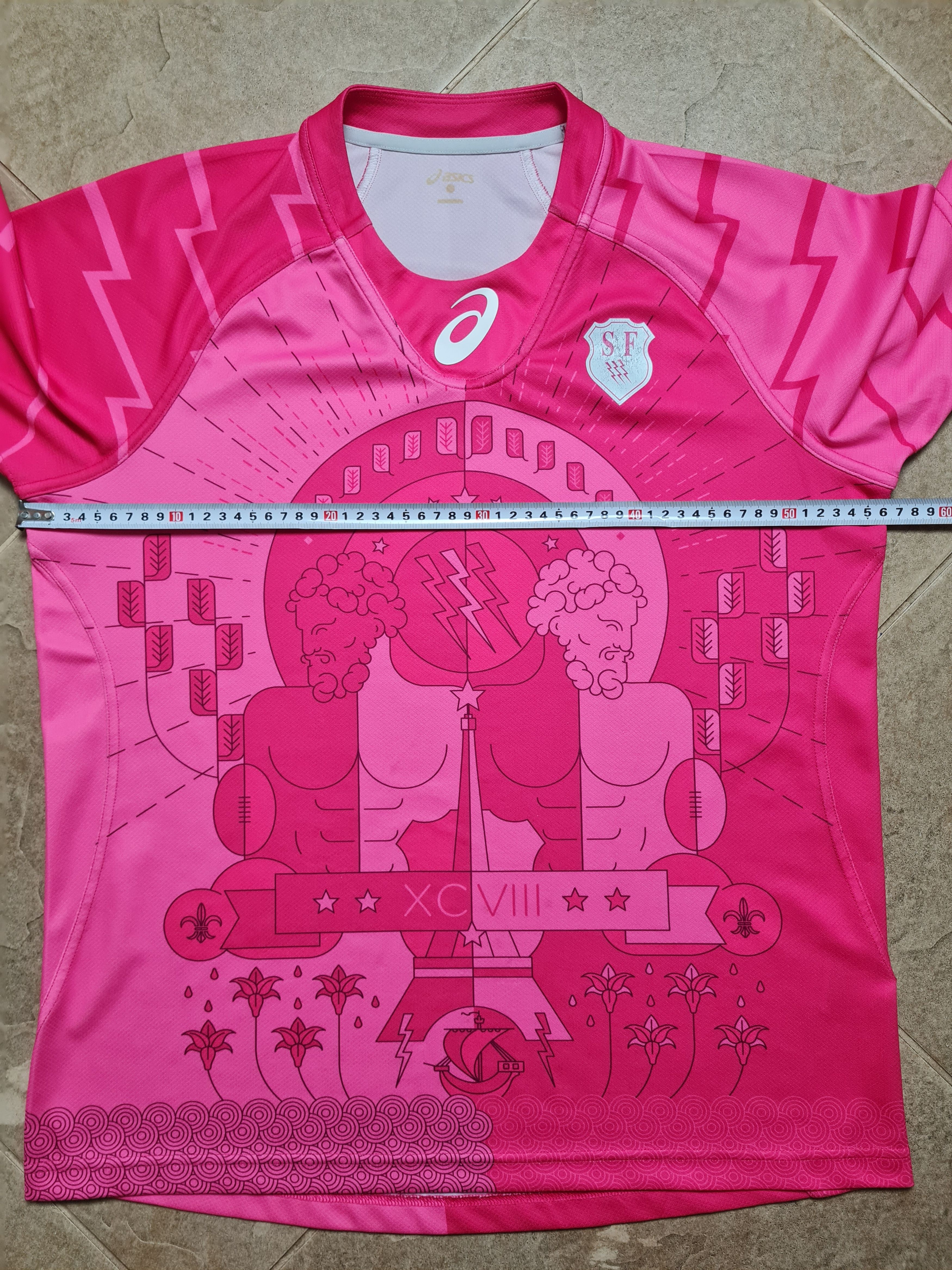 Asics ASICS JERSEY RUGBY STADE FRANCAIS Paris France 2015-16 Size US M / EU 48-50 / 2 - 14 Thumbnail
