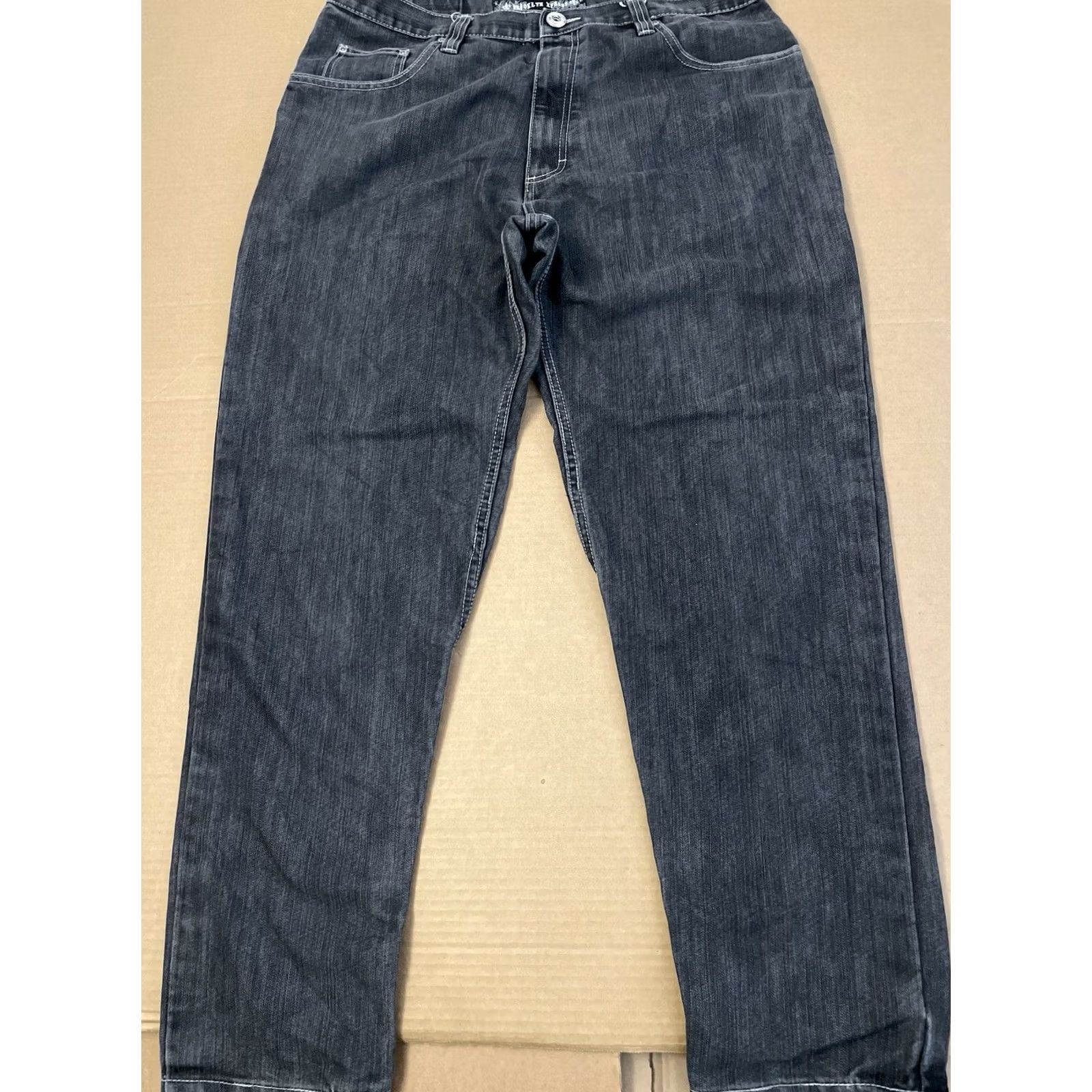 Express BROOKLYN XPRESS Jeans Men 5-Pocket Denim 40 x 34 Gray 31in Inseam Regular Straight Hip Hop 90s Vintage? No Size US 40 / EU 56 - 6 Thumbnail