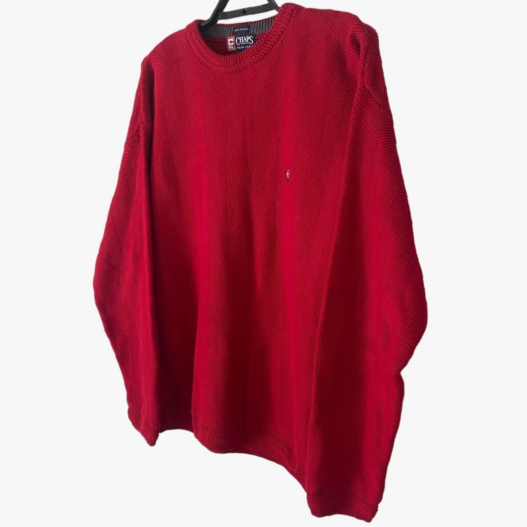 Ralph Lauren VINTAGE Ralph Lauren Chaps Crewneck Sweater Red Men L Knitwear Pullover 90s Classic Preppy Embroidered Logo Size US L / EU 52-54 / 3 - 2 Thumbnail