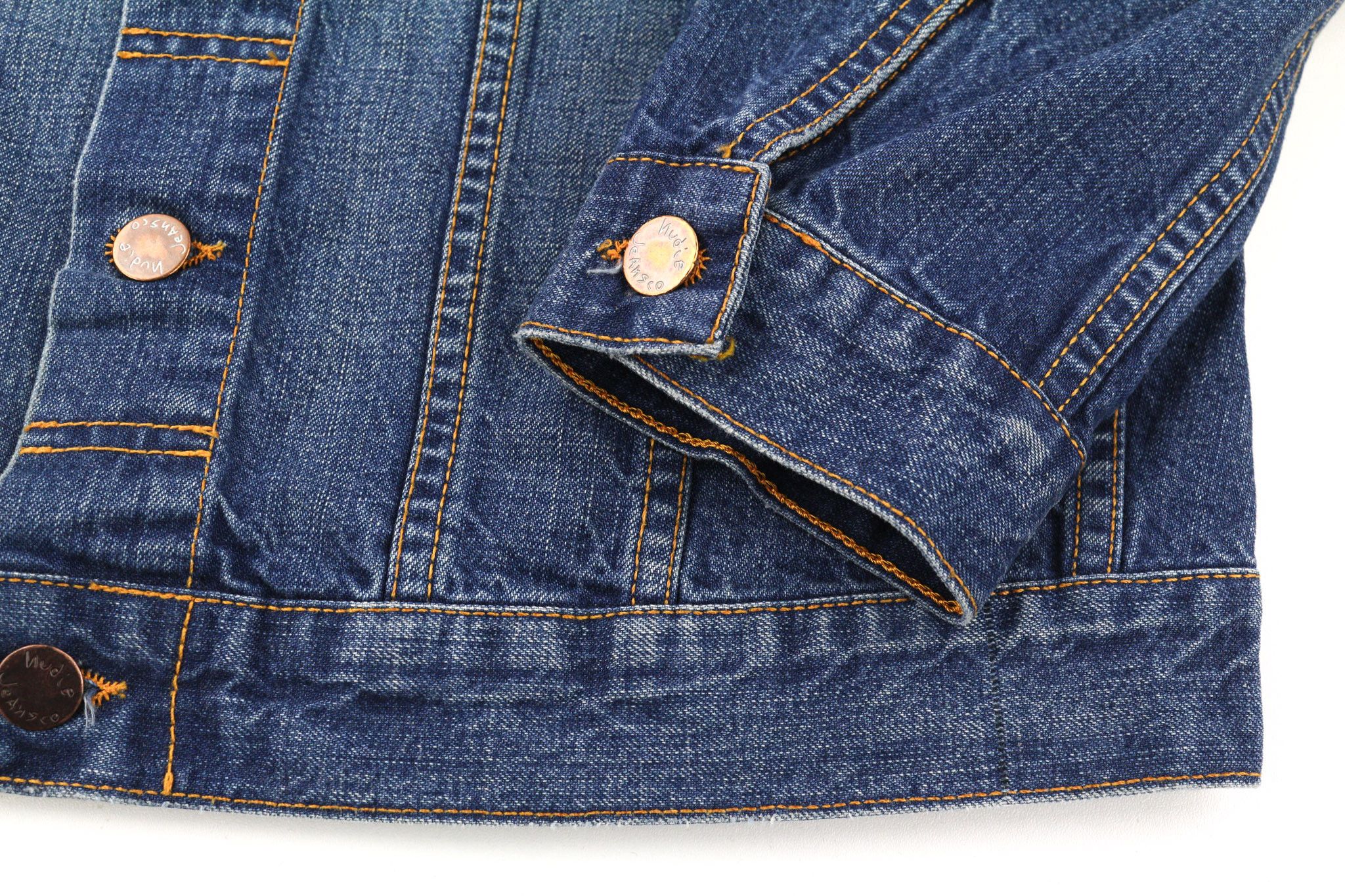 Nudie Jeans TERRY S Worn Washed Blue Denim Jacket 81074 Size US S / EU 44-46 / 1 - 5 Thumbnail