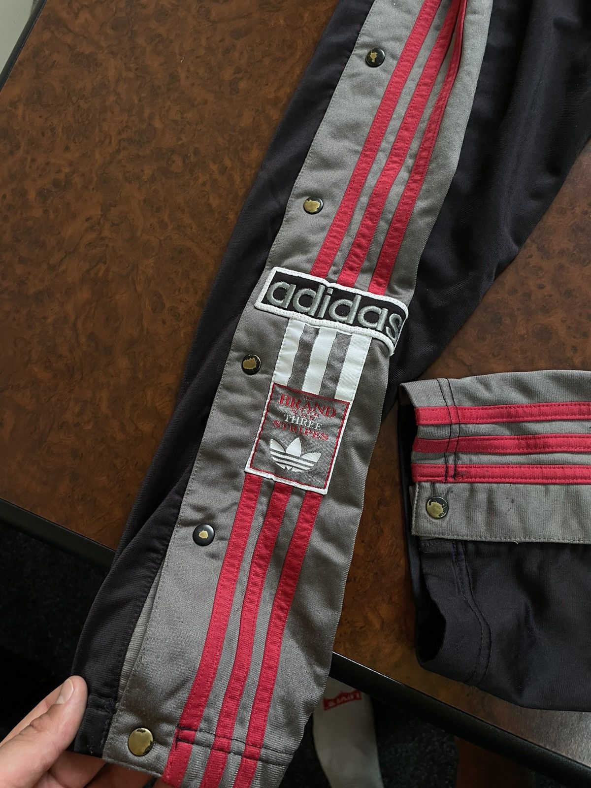Adidas × Japanese Brand × Vintage Adidas 90s adi brake pants joggers old money rock rap band Size US 33 - 2 Thumbnail