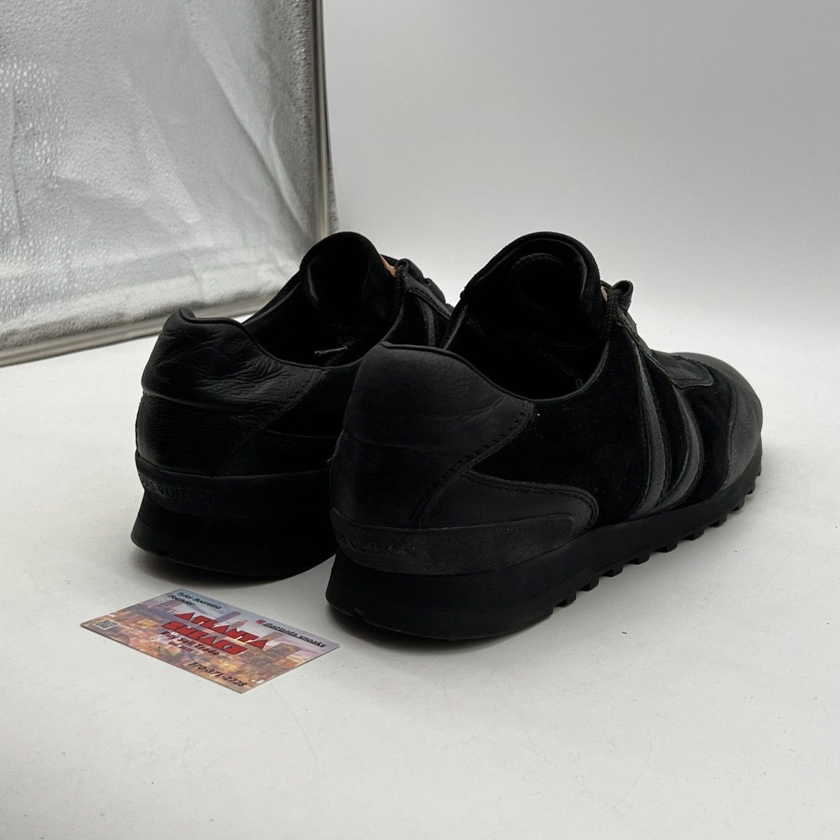 Louis Vuitton Louis Vuitton Low Top Sneakers LV Black Brown Size US 13 / EU 46 - 5 Thumbnail