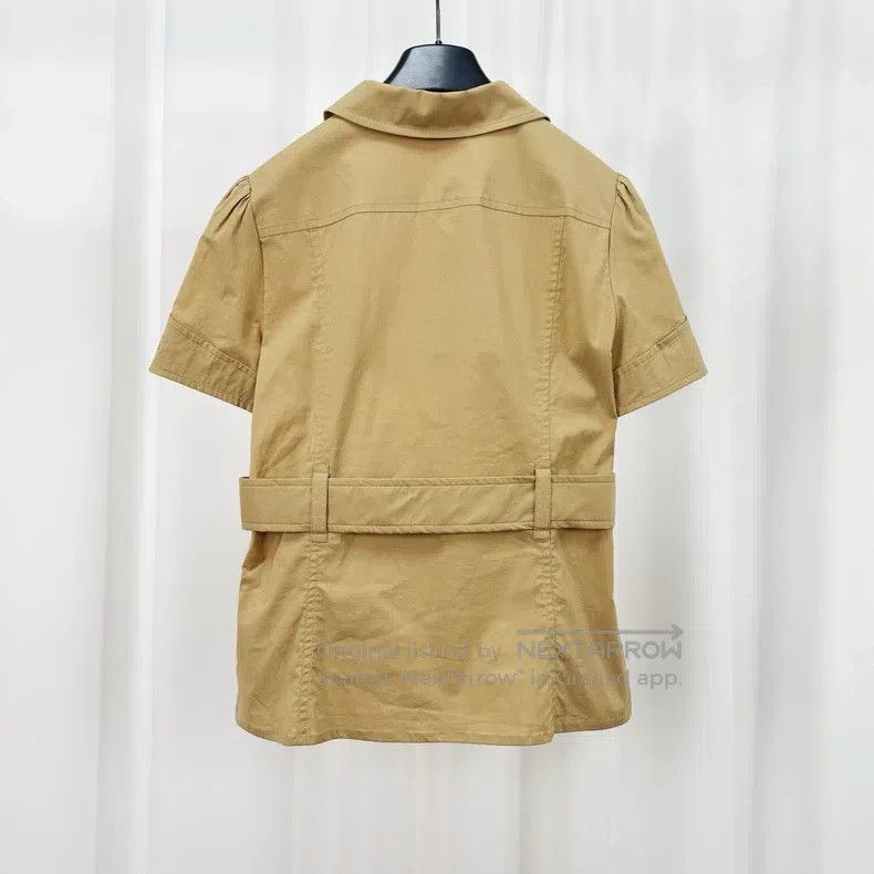Gucci Gucci Embroidered letter khaki short-sleeved shirt Size S / US 4 / IT 40 - 2 Thumbnail