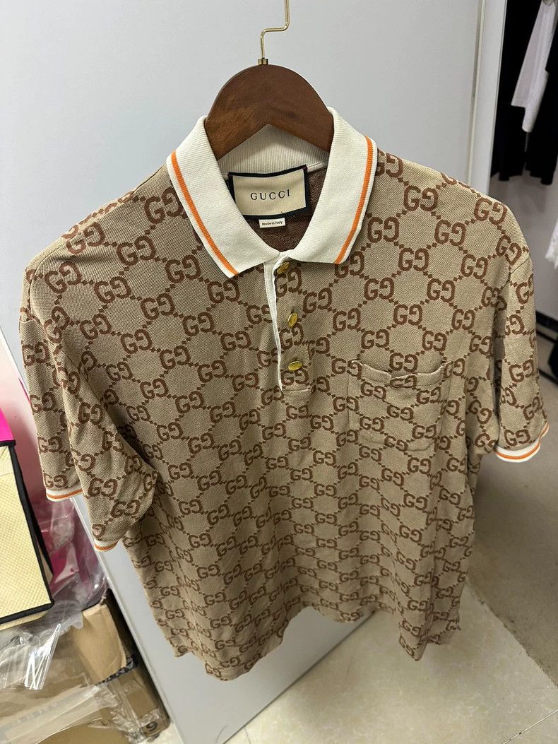 Gucci Gucci Full-print polo shirt Size US L / EU 52-54 / 3 - 1 Thumbnail