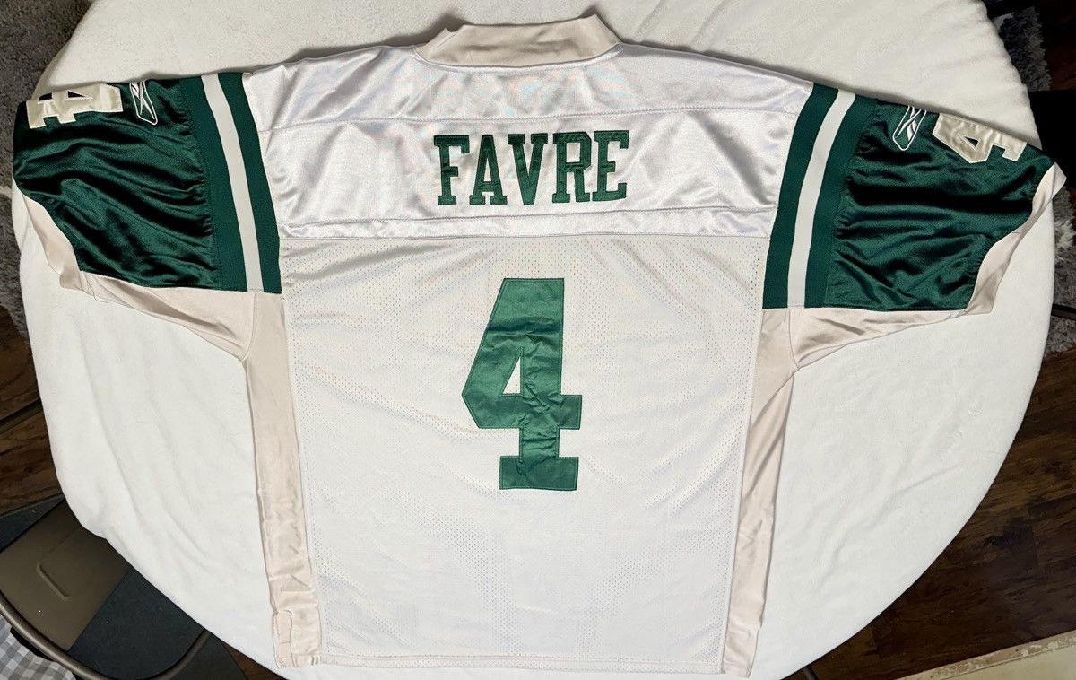 Reebok Brett Favre #4 New York Jets NFL Jersey Mens 54 Reebok Sewn Size US XL / EU 56 / 4 - 13 Thumbnail