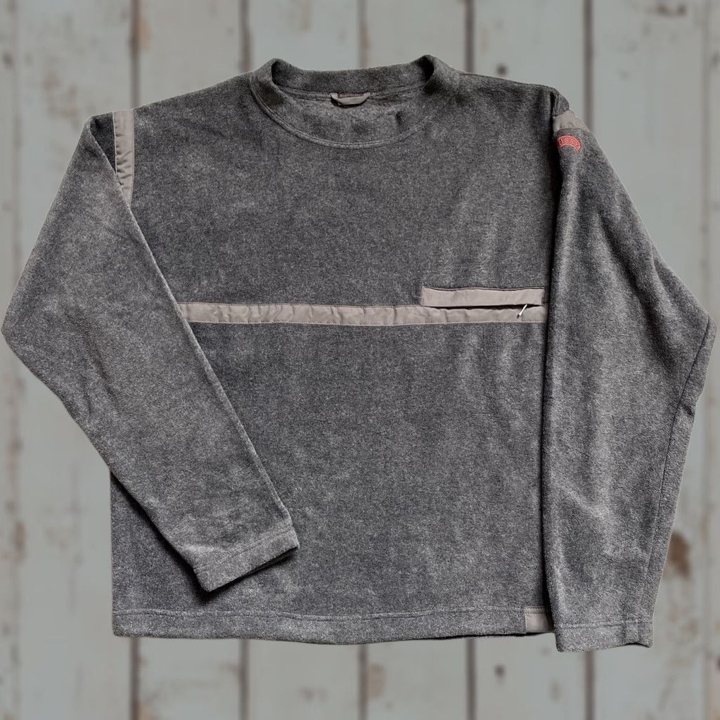 Vintage VINTAGE Stussy Fleece Pullover Crewneck Sweatshirt L Gray 1990s-2000s Skateboarding Hip Hop USA 90s Streetwear Mens Womens Size US L / EU 52-54 / 3 - 1 Thumbnail