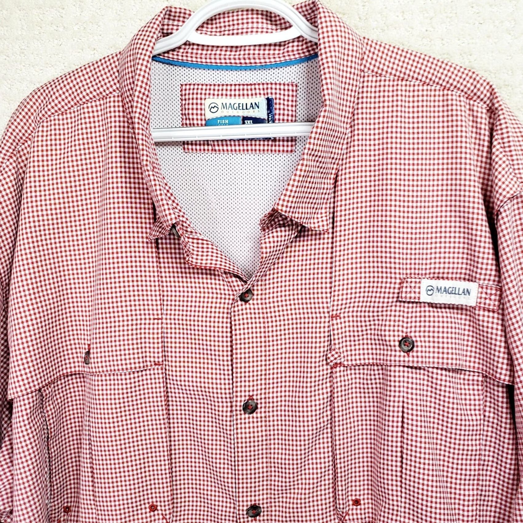 Vintage Magellan Men's Red Check Angler Shirt 3XL Relaxed Fit Outdoors Fishing Size US XXL / EU 58 / 5 - 3 Thumbnail