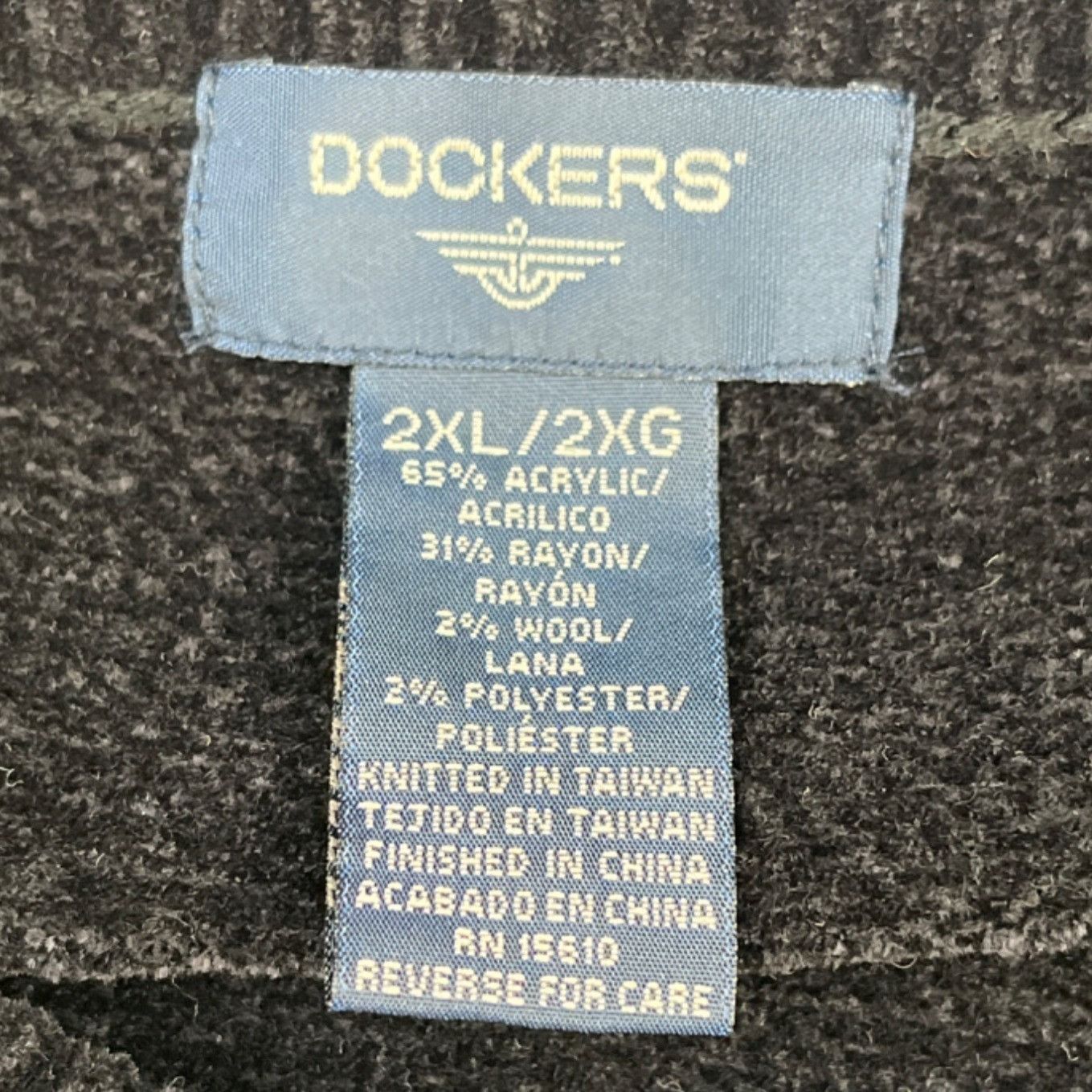 Dockers Dockers Men's Black Knitted Sweater/Pullover Sz 2XL SKU 4702 Size US XXL / EU 58 / 5 - 4 Thumbnail