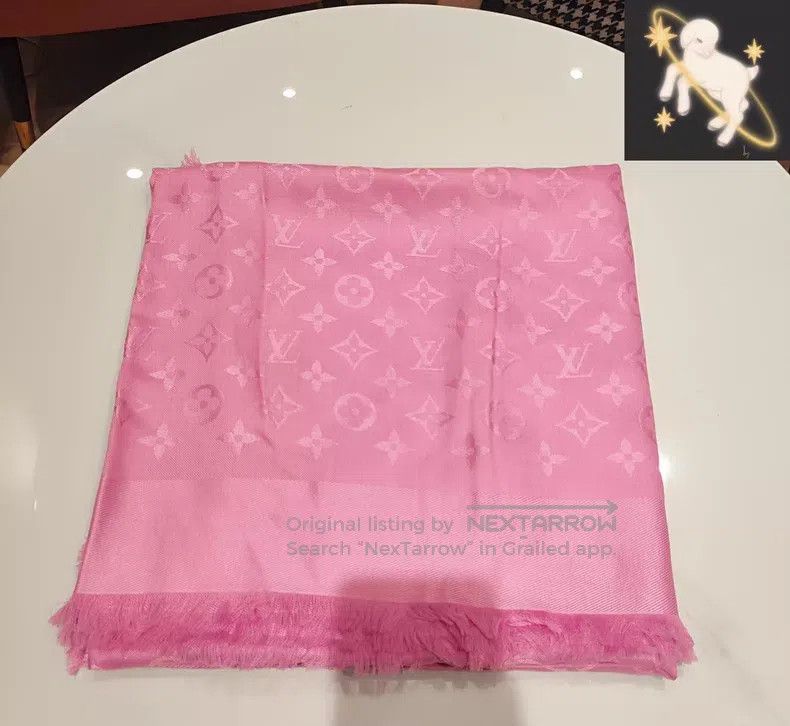 Louis Vuitton Louis Vuitton Pink silk scarf with presbyopic logo and sat Size ONE SIZE - 1 Thumbnail