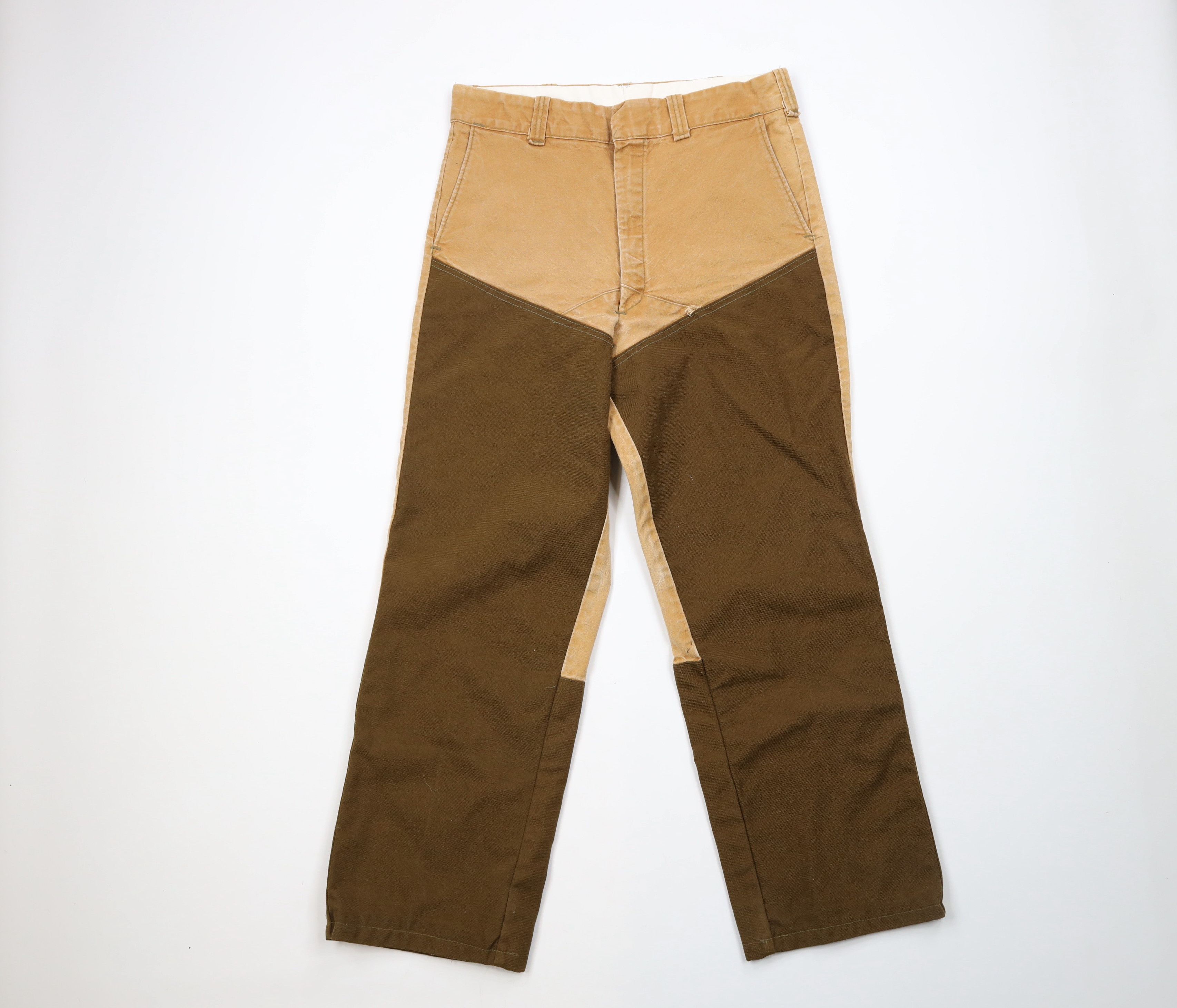 image of Vintage 70's Streetwear Canvas Field Brush Pants Brown Usa, Men's (Size 34)