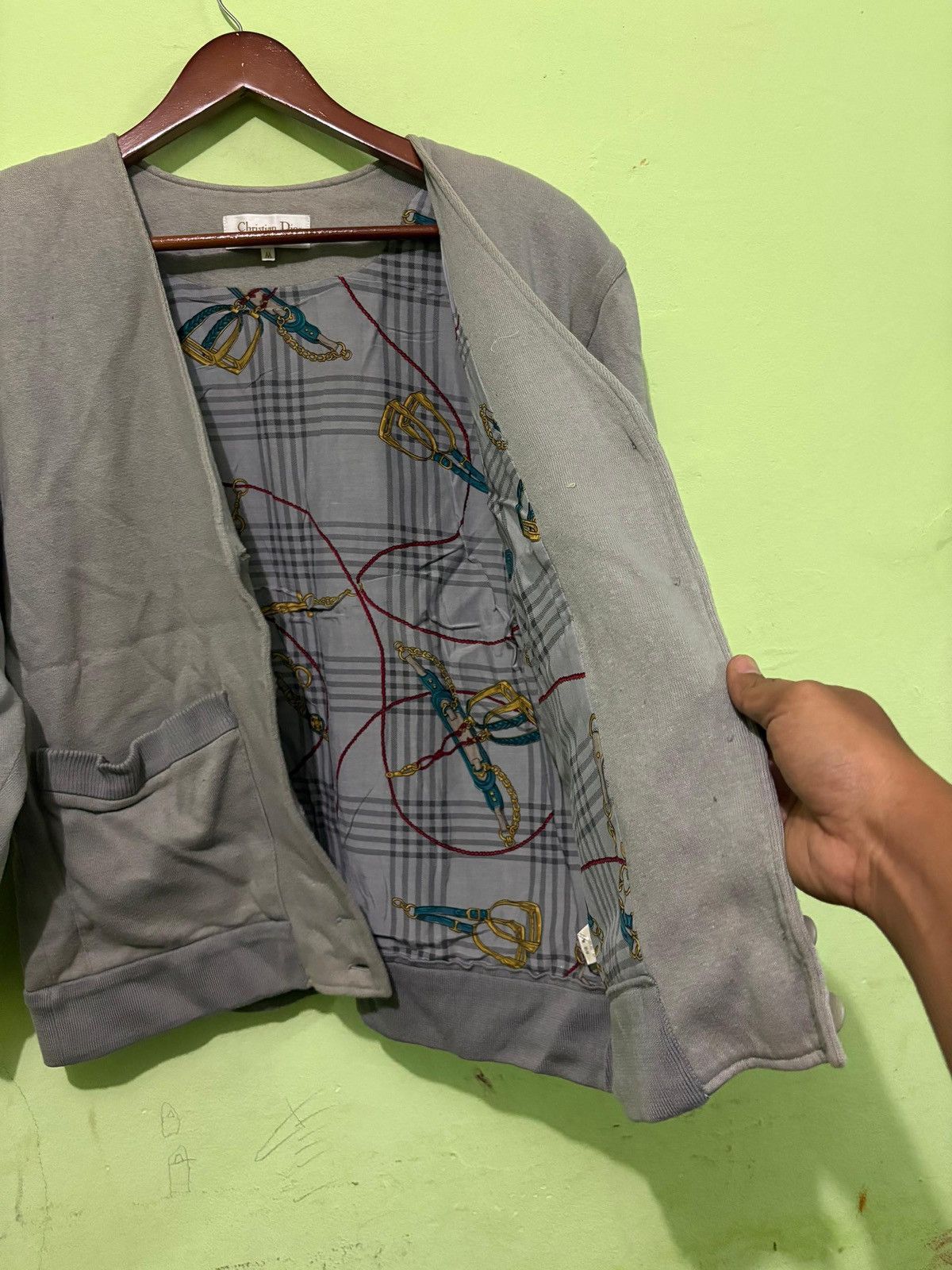 Christian Dior Monsieur Vtg Christian Dior Cardigan Jacket Design Double Pocket Size US M / EU 48-50 / 2 - 5 Thumbnail