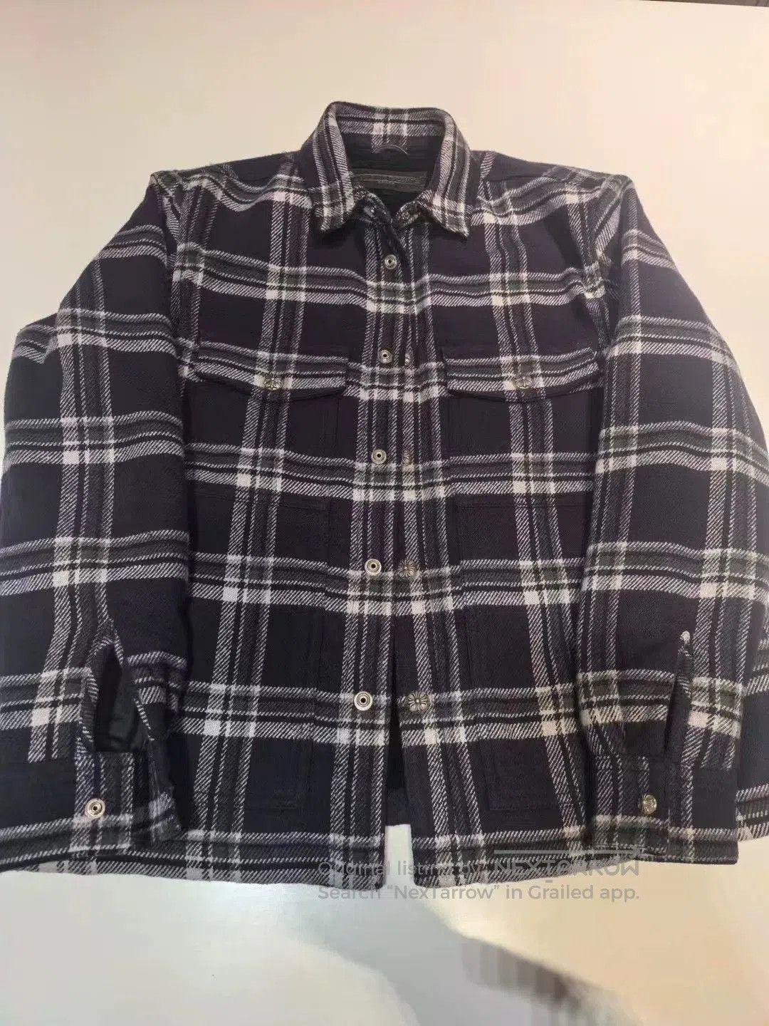 Chrome Hearts Chrome Hearts Dark Blue Plaid Cotton Jacket. Size US S / EU 44-46 / 1 - 1 Thumbnail