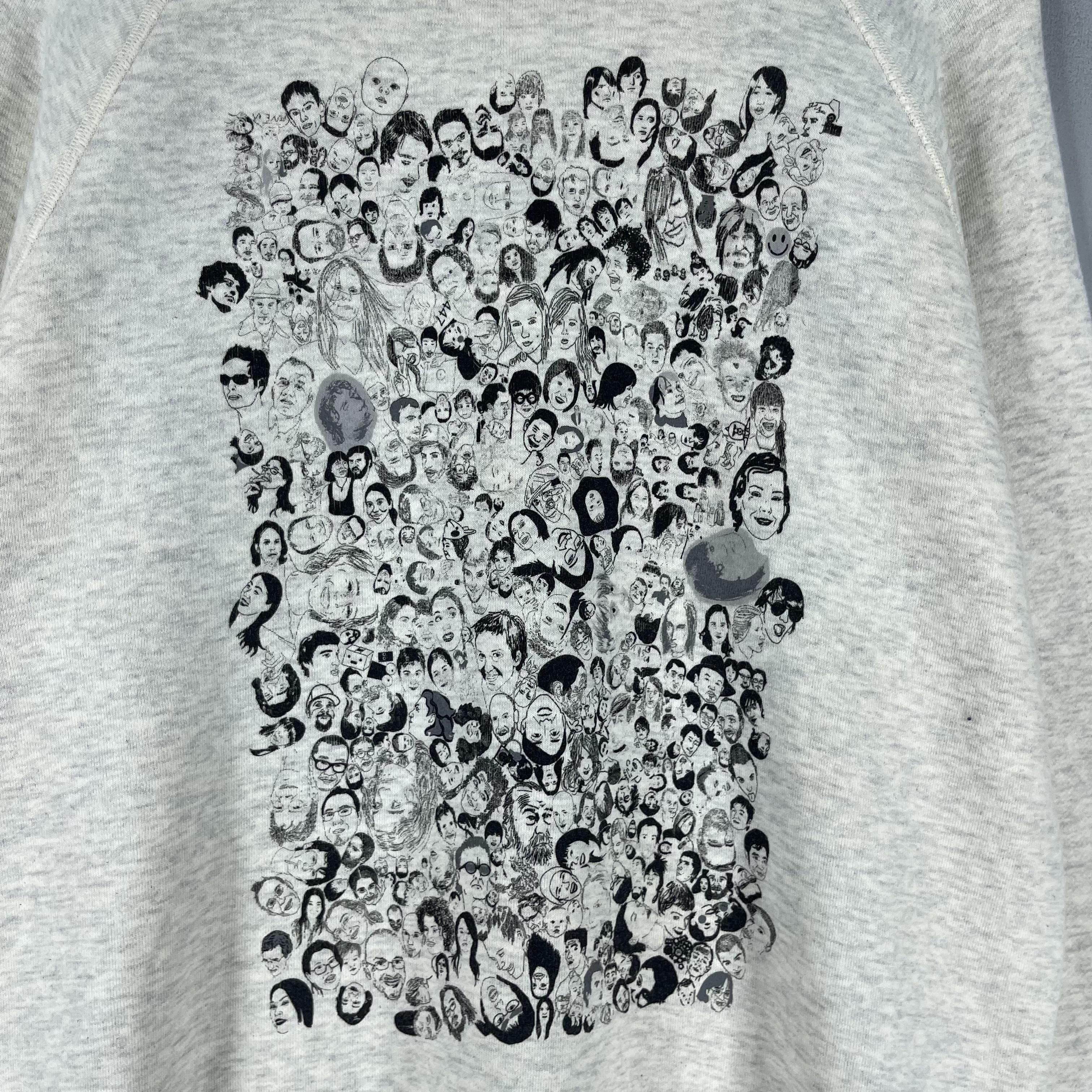 Maison Kitsune Vintage KITSUNE JAPAN People Portrait Printed Sweatshirt Size US M / EU 48-50 / 2 - 2 Thumbnail