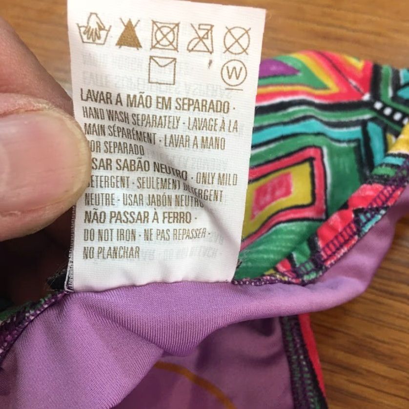 Magnanni VINTAGE Dunnas By Francesca Magnani Women's Bikini Swimsuit XS Purple Diamond Stretch Swimwear 90s Girls Size ONE SIZE - 4 Thumbnail