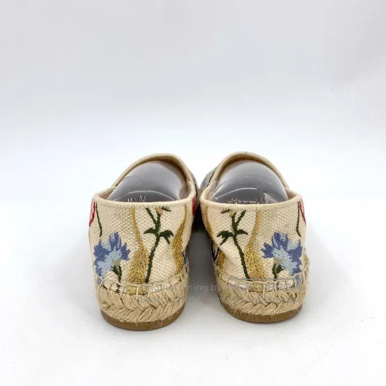 Dior Dior Beige floral letter embroidery fabric one-pedal fishe Size US 6.5 / IT 36.5 - 4 Thumbnail