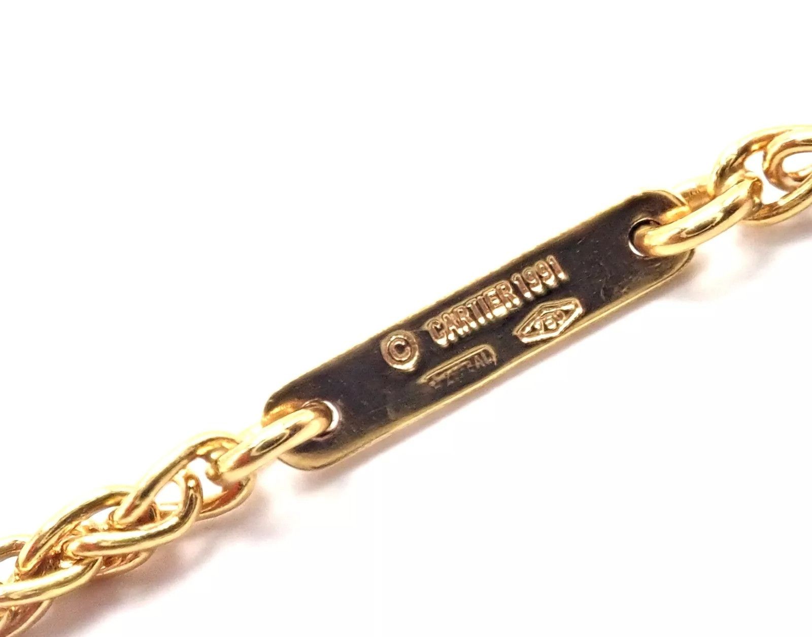 Cartier Authentic! Cartier 18k Yellow Gold Double Chain Necklace Size ONE SIZE - 8 Thumbnail