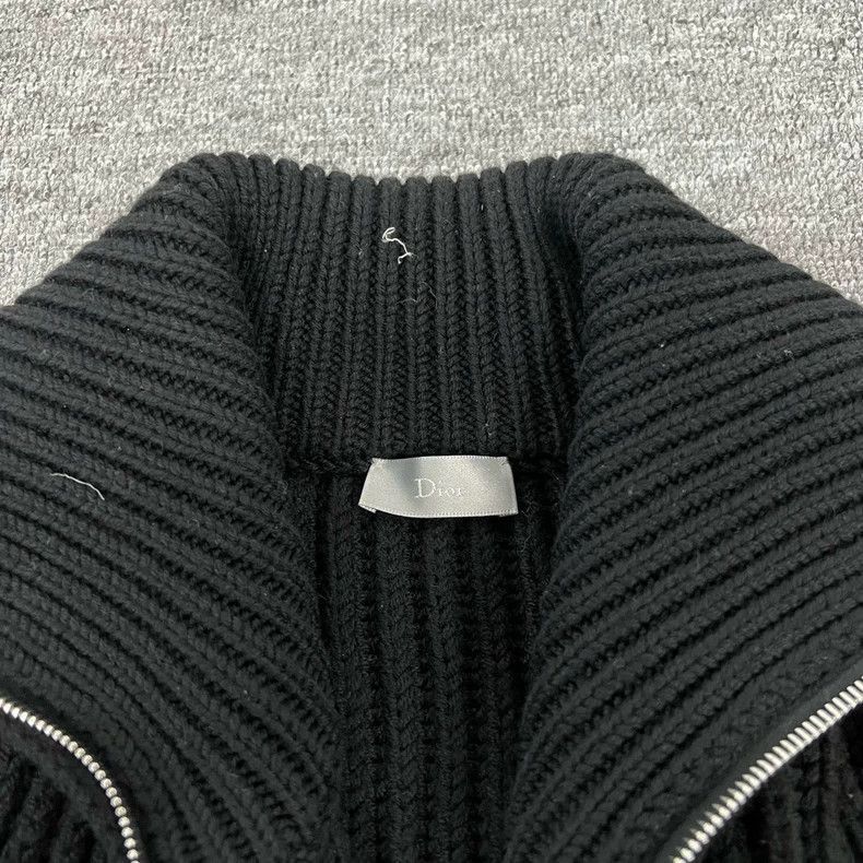 Dior Long Black ZipUp Wool Knit Coat-2506 Size M / US 6-8 / IT 42-44 - 5 Thumbnail