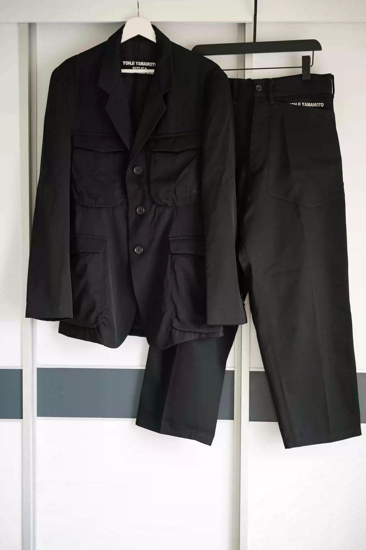 image of Yohji Yamamoto 17Aw Replica Multi-Pocket Blazer in Black, Men's (Size 34)