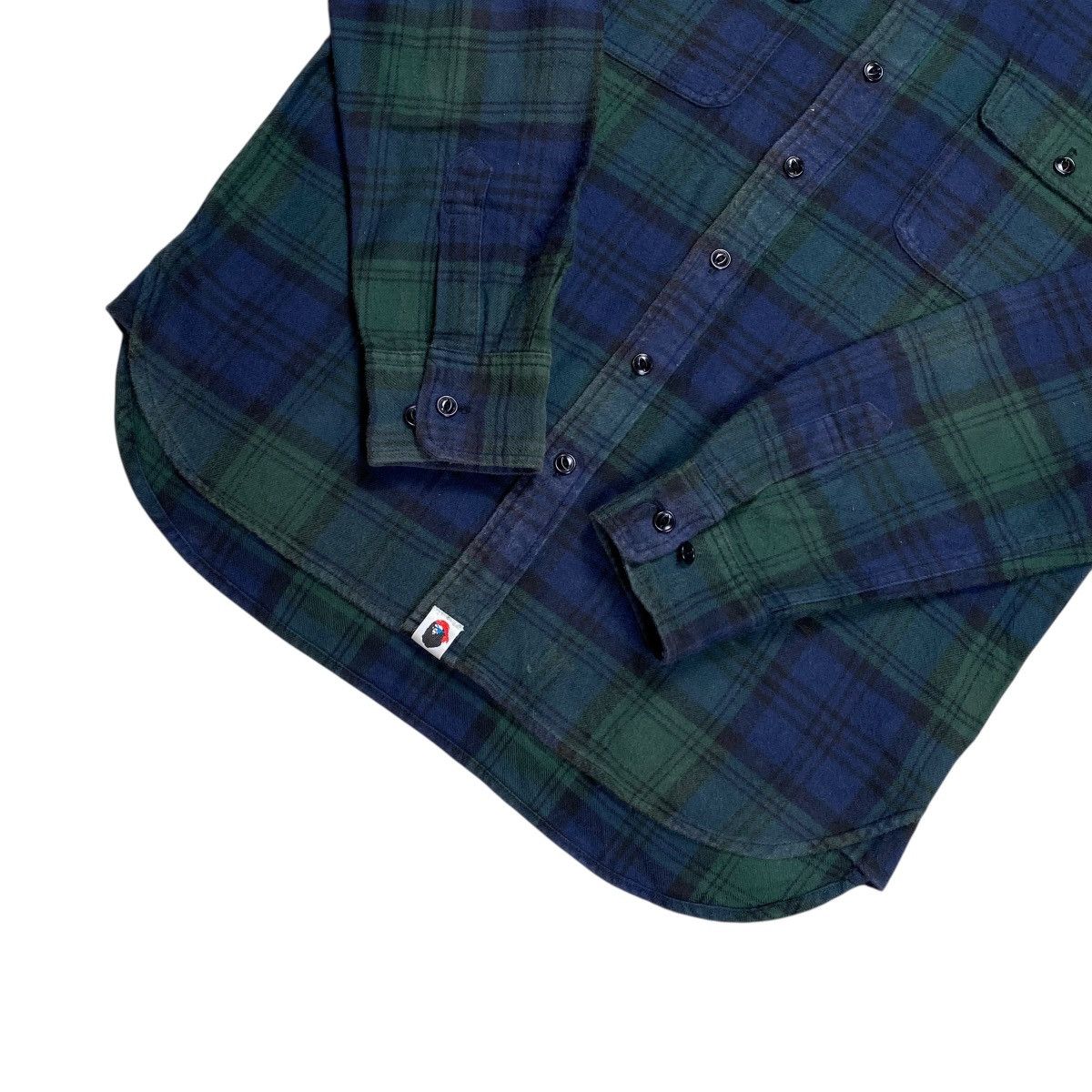 Vintage A Bathing Ape Pirate Plaid Flannel Shirts