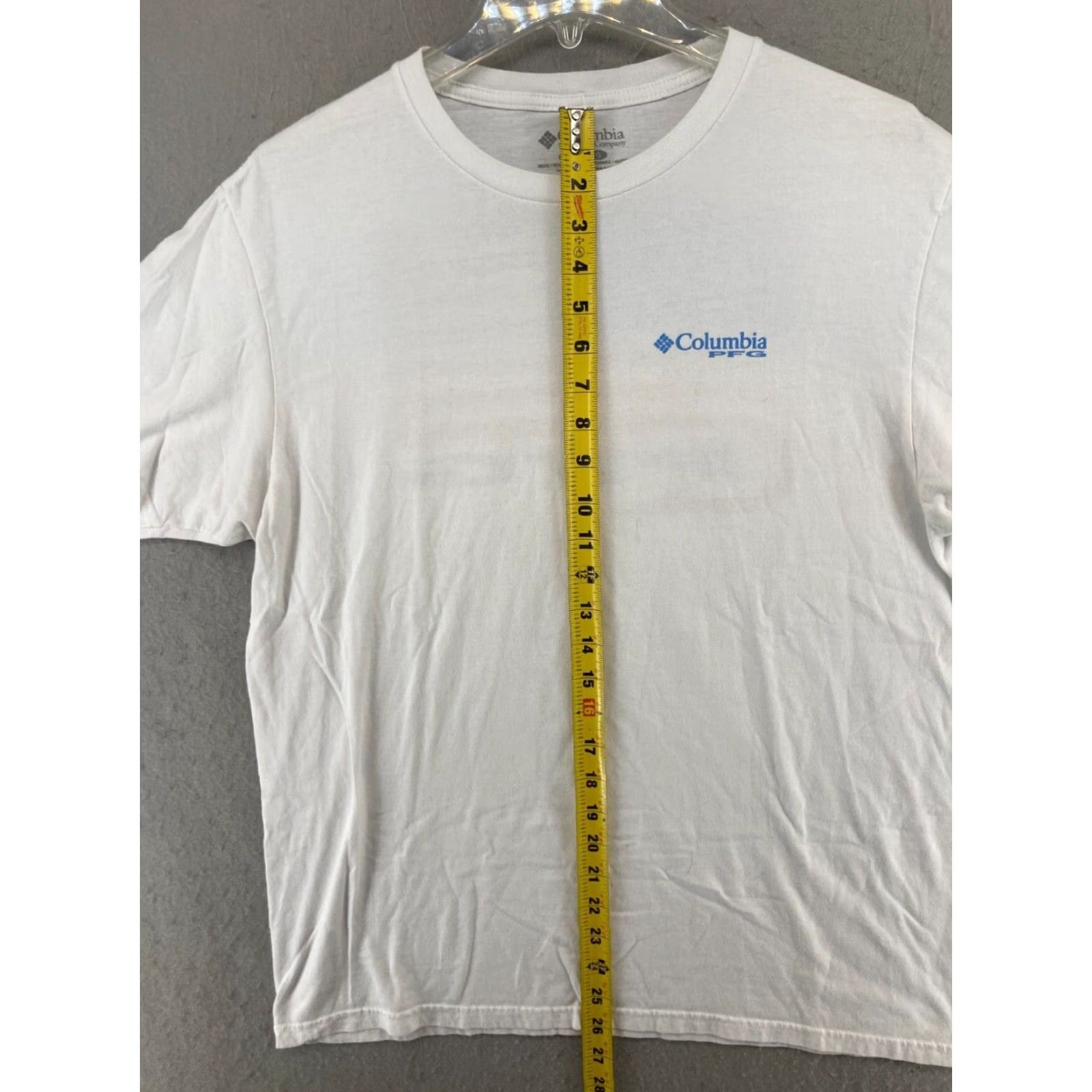 Vintage Columbia TShirt Large White Fishing Outdoor American Flag Mens Size US L / EU 52-54 / 3 - 4 Thumbnail