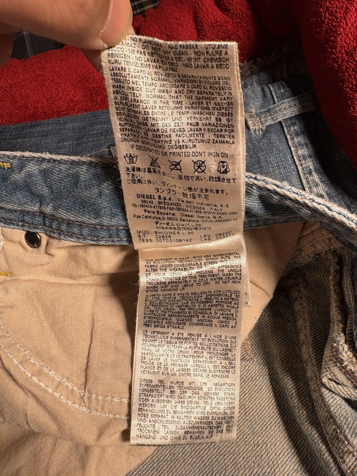 Diesel Diesel Shioner 0822C SlimSkinny Made in Italy Archive3D Wash Size US 29 - 12 Thumbnail
