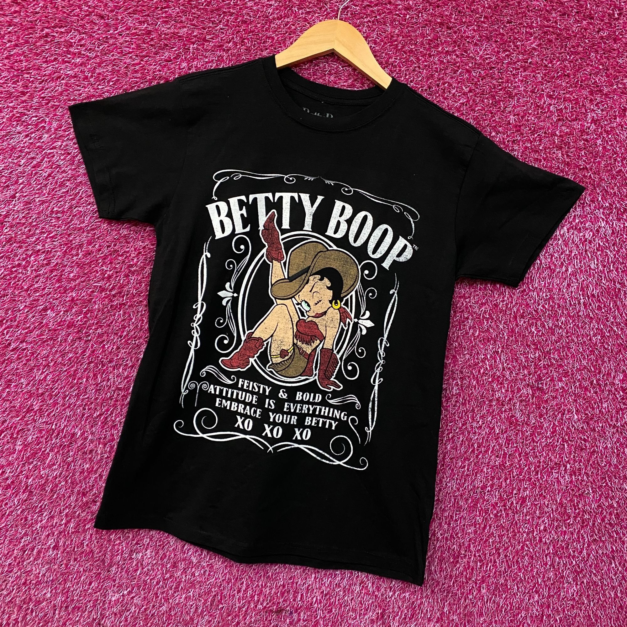 Other Betty Boop "Feisty & Bold" Cowgirl Cute Graphic T-Shirt Medi Size US M / EU 48-50 / 2 - 3 Thumbnail