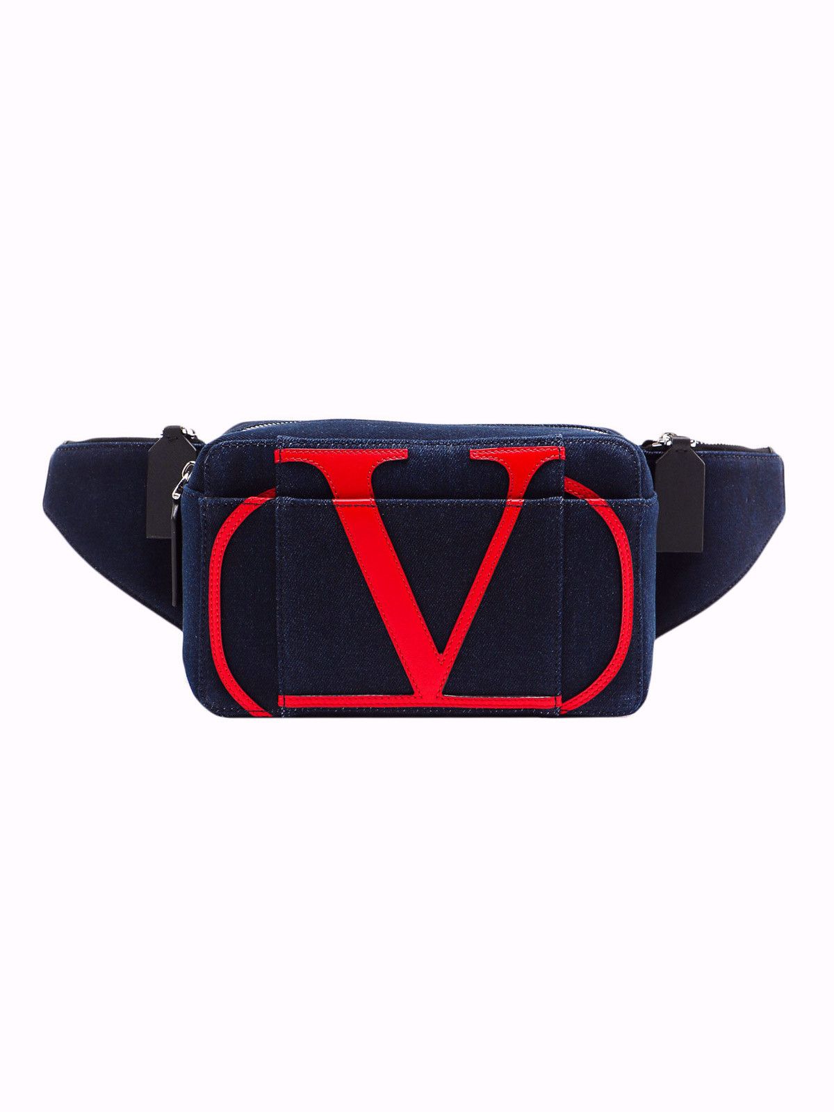 Valentino VALENTINO Garavani Vlogo blue red denim & leather belt bag Size ONE SIZE - 2 Thumbnail