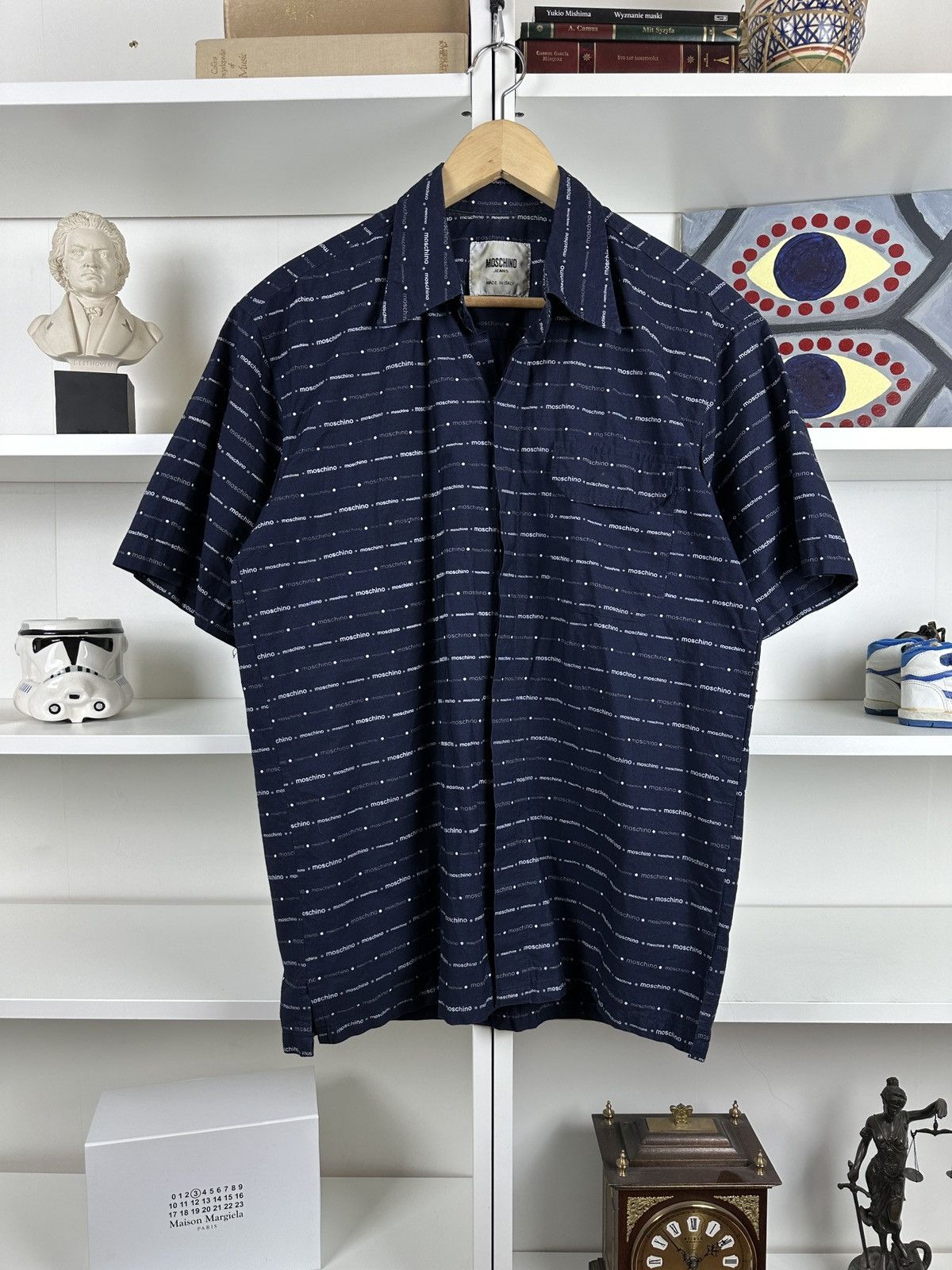 Moschino Vintage 90s Moschino jeans shortsleeve shirt Size US L / EU 52-54 / 3 - 1 Thumbnail