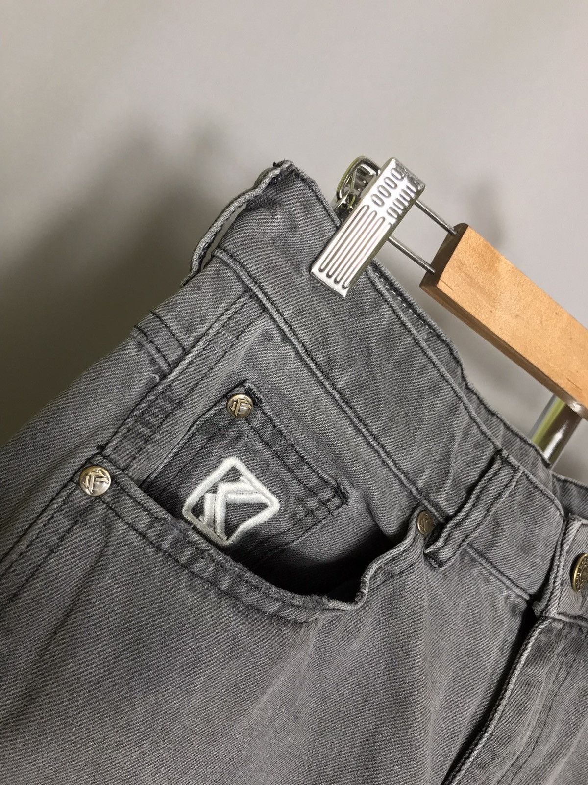 Karl Kani Karl Kani Mens Cargo Denim Y2K Baggy Fit Jeans Gray SMALL Size US 32 / EU 48 - 5 Thumbnail