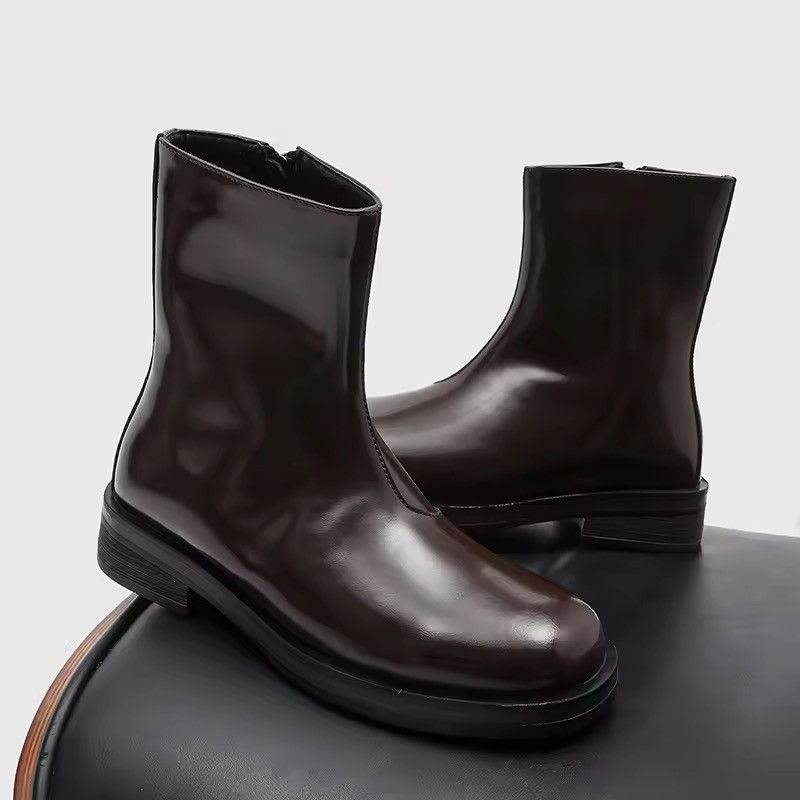 Japanese Brand Mid Top Round Toe Side Zipper Boot Size US 9.5 / EU 42-43 - 4 Thumbnail