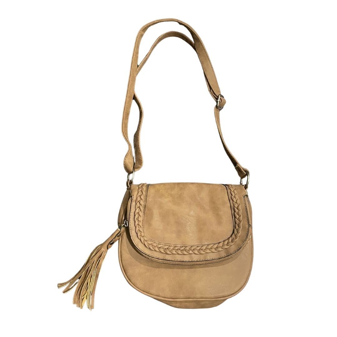 American Eagle Outfitters Faux Leather Saddle Crossbody Purse Tassel Western Boho Chic Size ONE SIZE - 1 Thumbnail