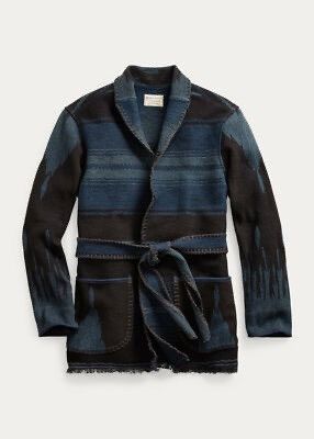 RRL Ralph Lauren Belted Cardigan Jacquard Jacket Size US XL / EU 56 / 4 - 10 Thumbnail