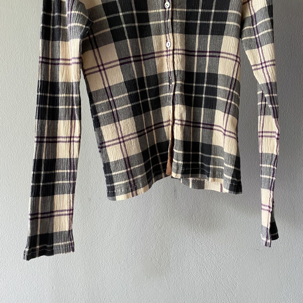 Tsumori Chisato Tsumori Chisato Multi-Color Stretch Check Pleated Shirt Size US S / EU 44-46 / 1 - 16 Thumbnail