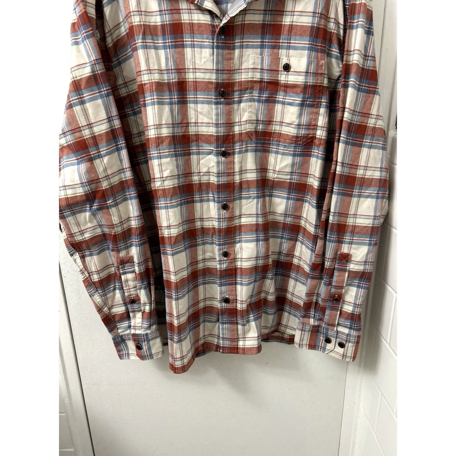 Vintage VINTAGE LL Bean Beanflex Flannel Shirt Mens L Red Traditional Fit Button Down Size US L / EU 52-54 / 3 - 3 Thumbnail