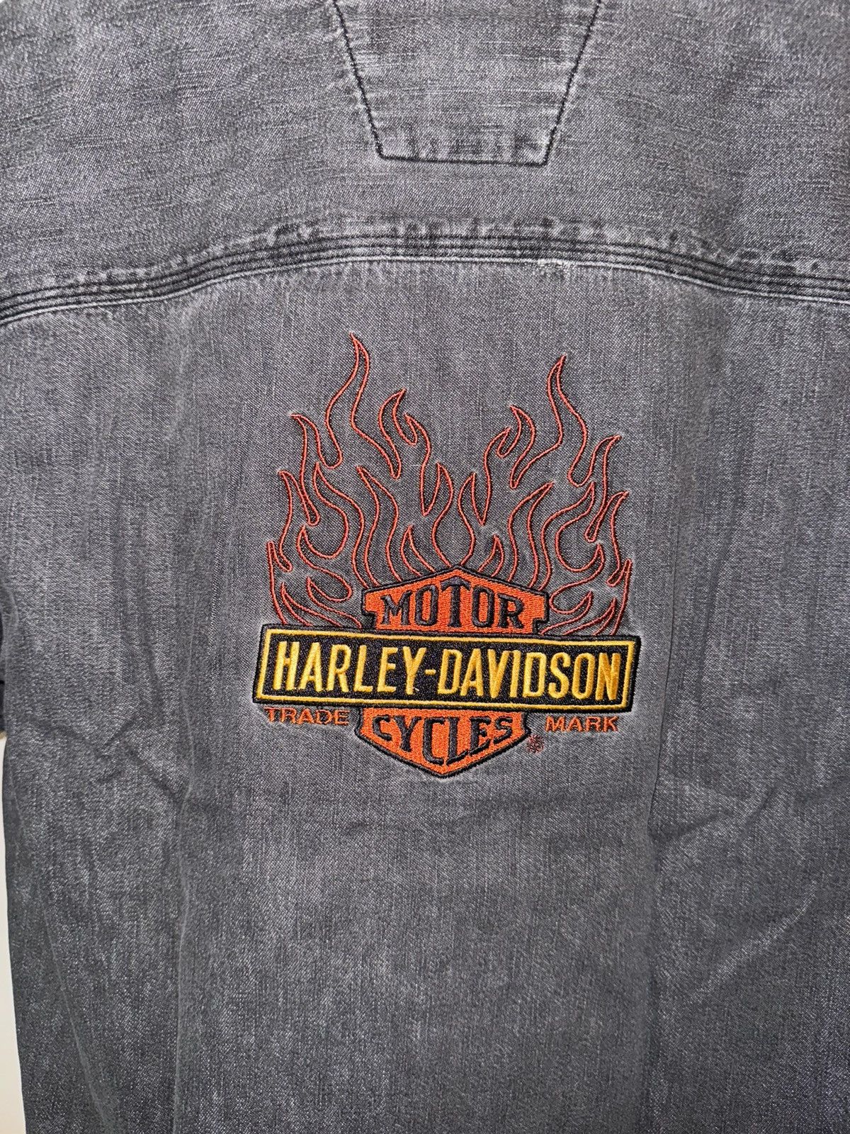 Harley Davidson Harley Davidson denim short sleeve button up shirt Size US S / EU 44-46 / 1 - 5 Thumbnail