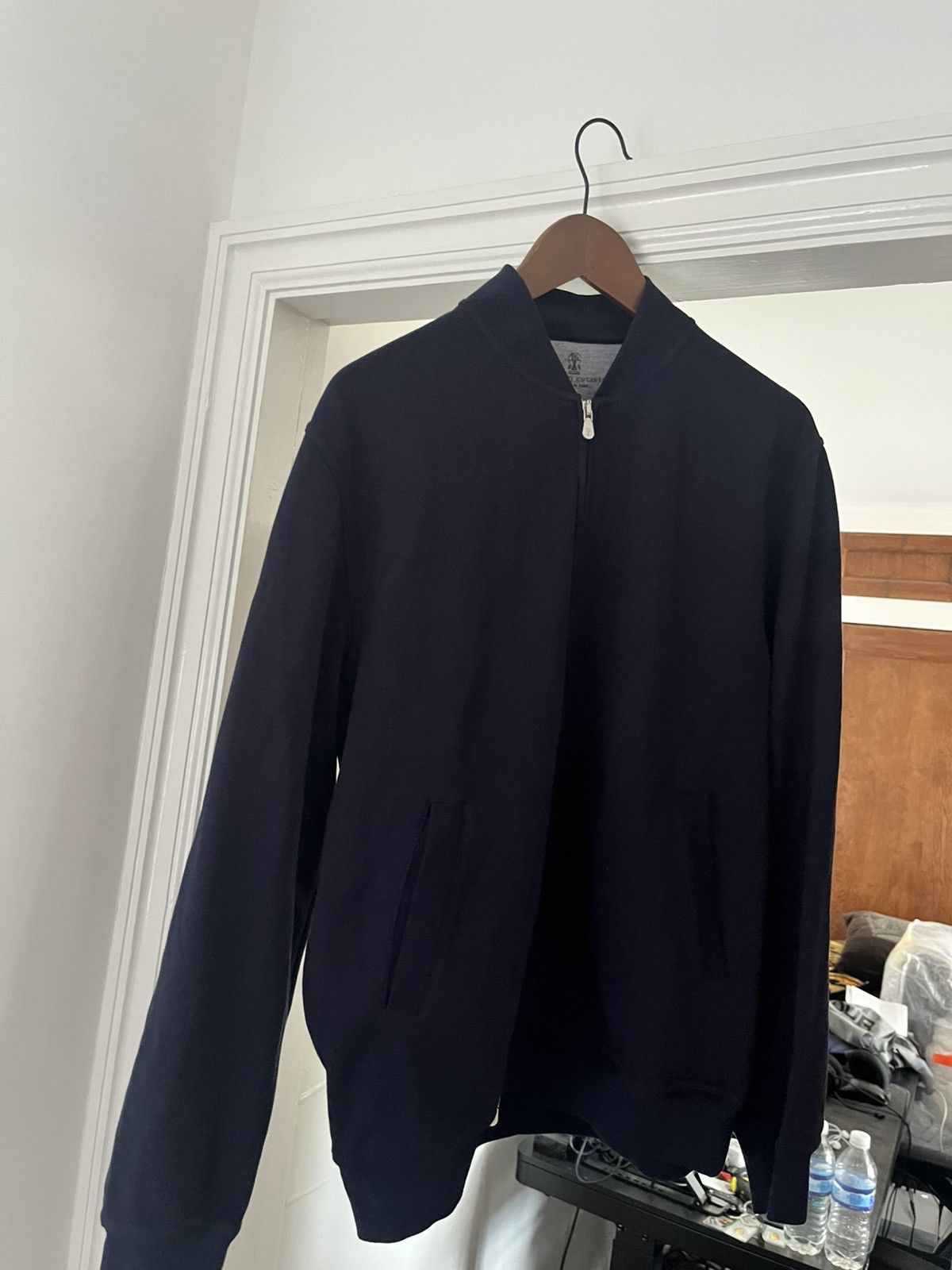 Brunello Cucinelli Brunello Cucinelli navy cotton bomber size medium Size US M / EU 48-50 / 2 - 1 Thumbnail