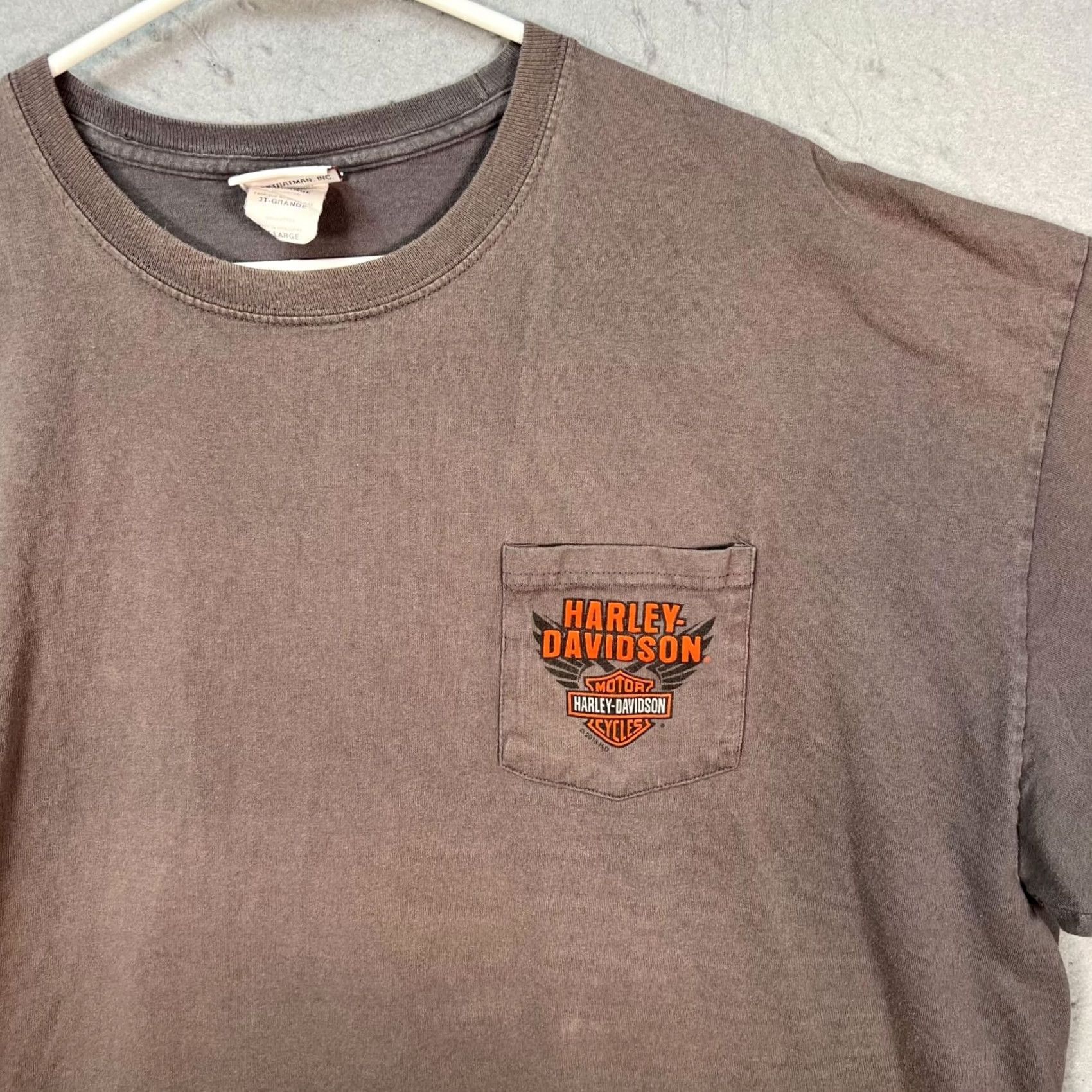 Harley Davidson Harley-Davidson Mens T-Shirt Route 66 Graphic 3XL Gray Faded Cotton Short Sleeve Crew Neck Shirt/Hoodie not applicable Size US XXL / EU 58 / 5 - 5 Thumbnail