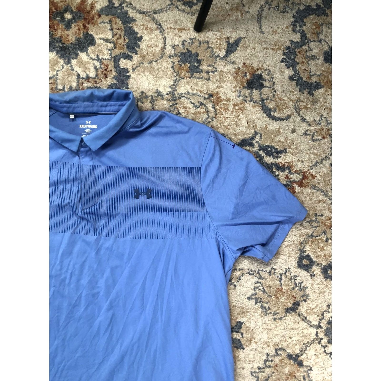Under Armour Under Armour Iso-Chill Polo Shirt Mens 2XL Blue Golf Short Sleeve Performance Shirt Size US XXL / EU 58 / 5 - 4 Thumbnail
