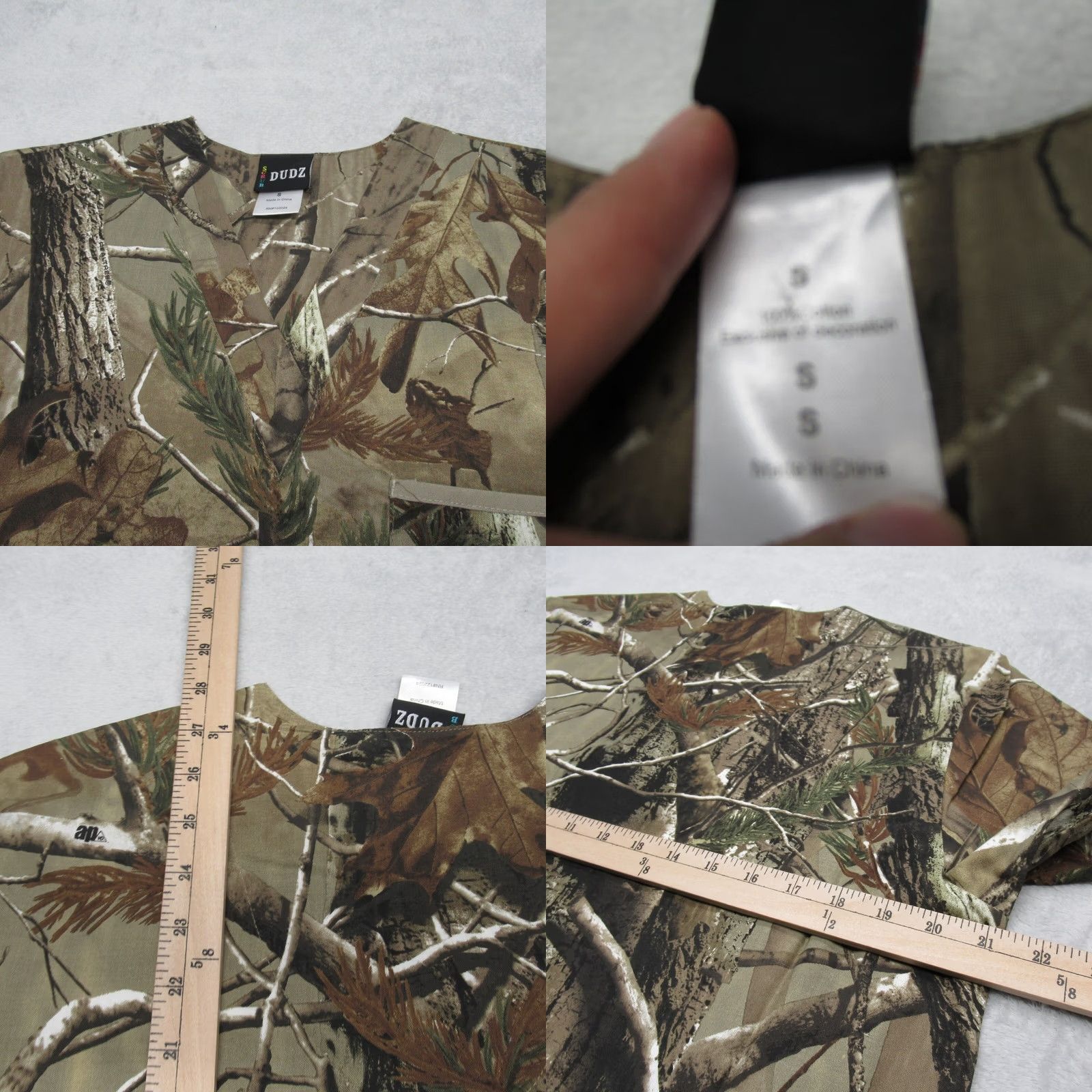 Realtree Scrub Dudz Realtree Scrub Shirt Mens S Green Camouflage Fits Large Medical Nurse Uniform NEW Size US S / EU 44-46 / 1 - 8 Thumbnail