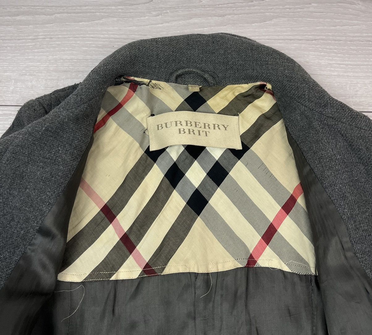 Burberry Burberry Brit Luxury Grey Wool Belted Coat Jacket Size XL / US 12-14 / IT 48-50 - 19 Thumbnail