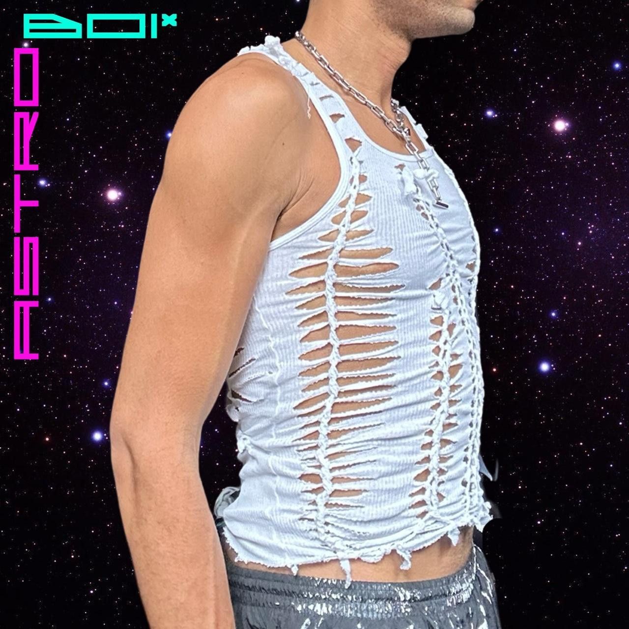 Hanes ASTROBOI* 'Octavos' White Braided Tank Top size Medium Size US M / EU 48-50 / 2 - 5 Thumbnail