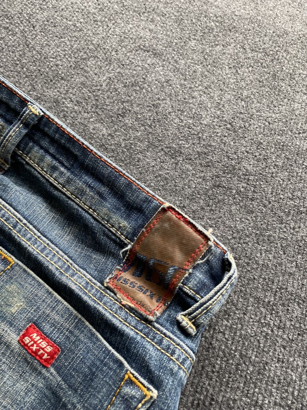 Miss Sixty 🔥Miss Sixty Sexy Extra Low Ty flared blue jeans goth emo y2k Size 28" / US 6 / IT 42 - 17 Thumbnail