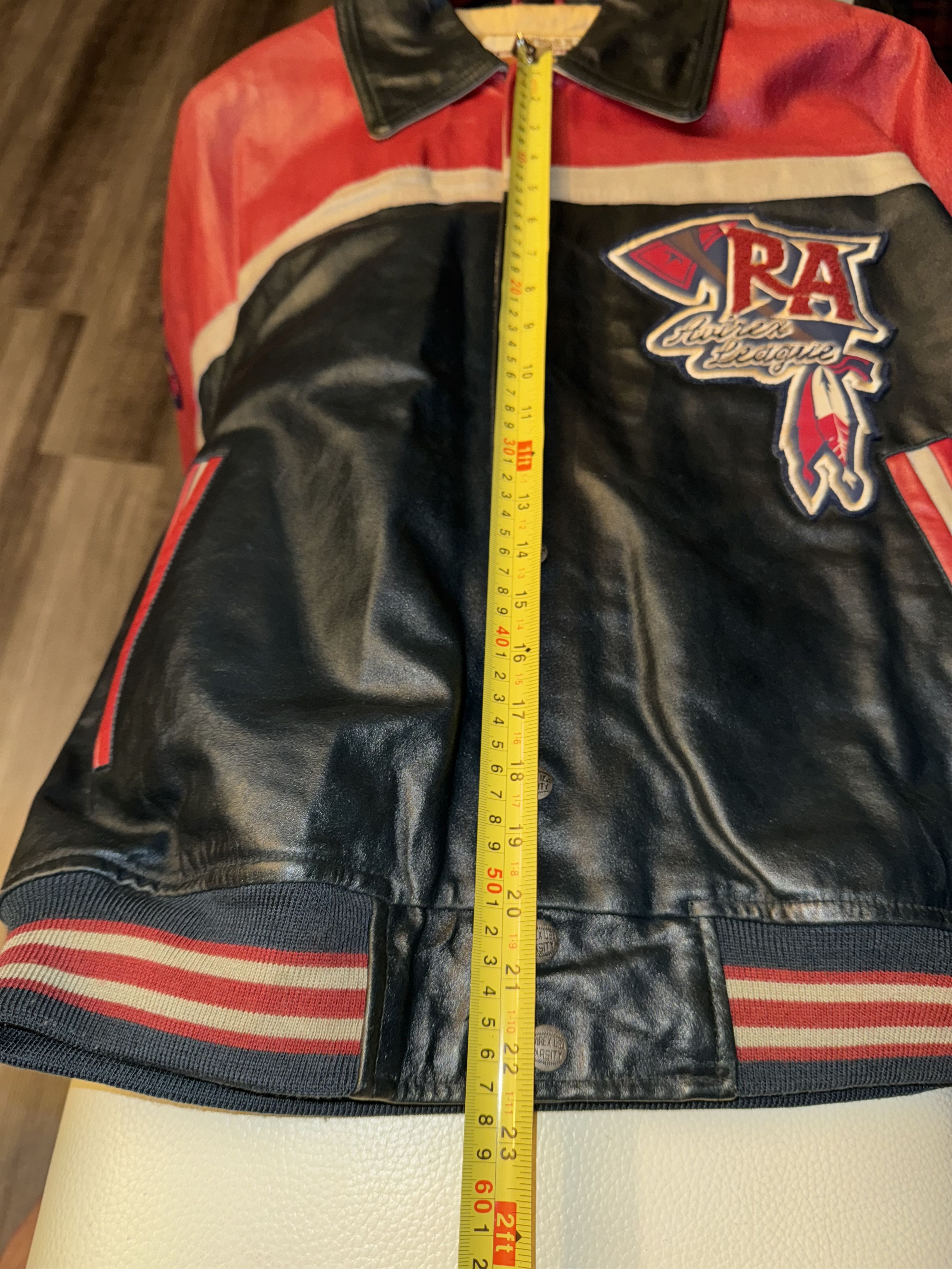 Avirex AVIREX RED AXES LEATHER VARSITY JACKET SZ MEDIUM Size US M / EU 48-50 / 2 - 15 Thumbnail